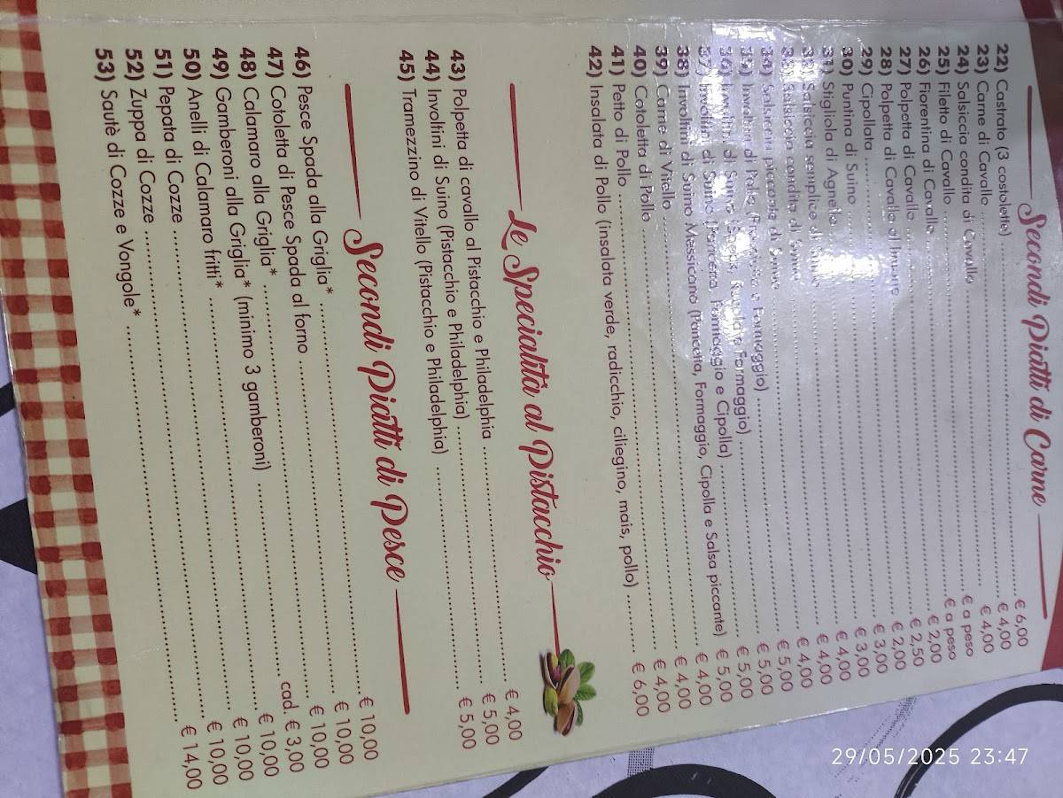 Menu di Trattoria Achille 
