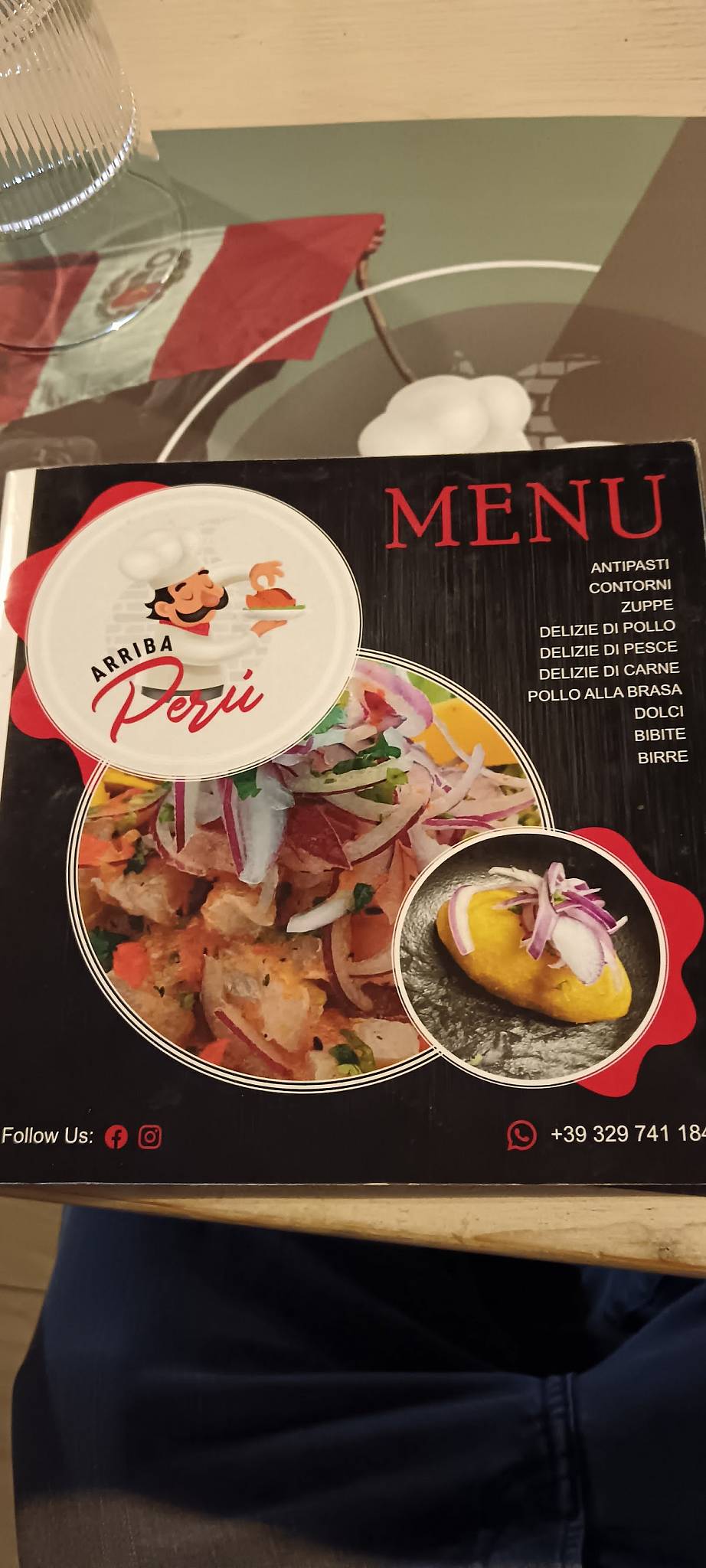 Menu di Arriba Perú 