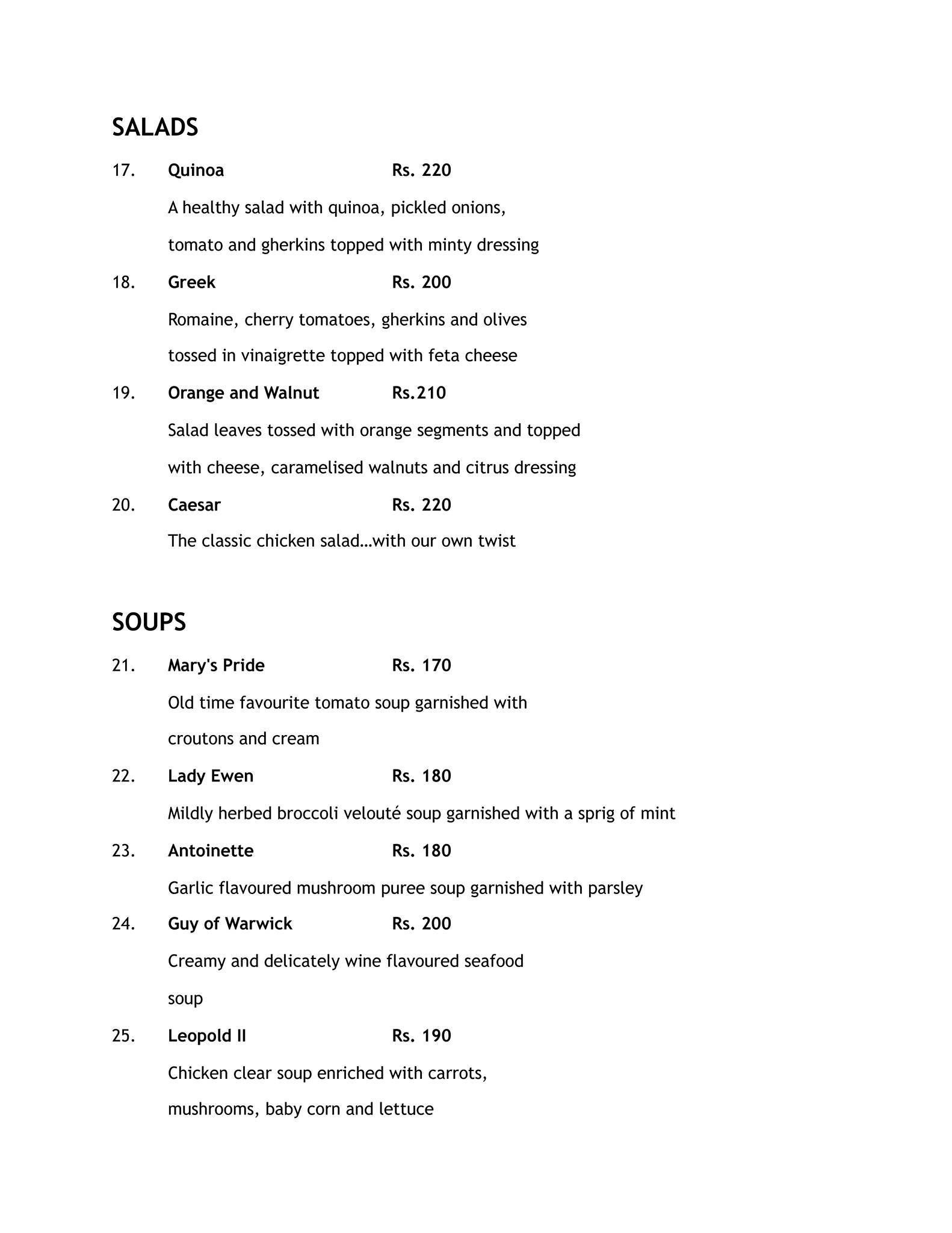 Menu at Arthur's Theme Goa, Candolim, C/o Acacia Hotel & Spa