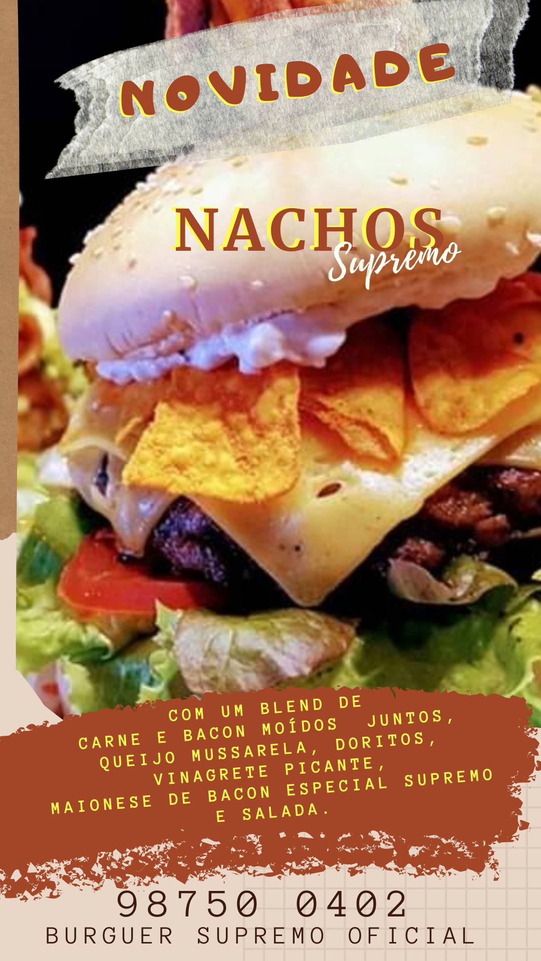 BURGUER SUPREMO OFICIAL cardápio