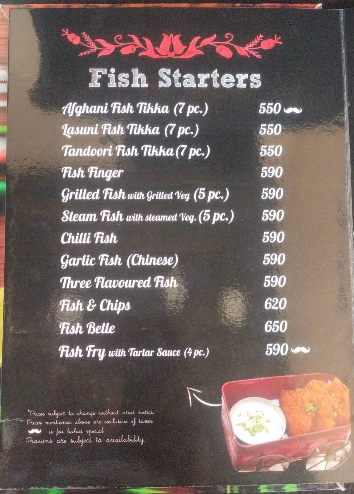 Baba's Veg & Non Veg Restaurant menu
