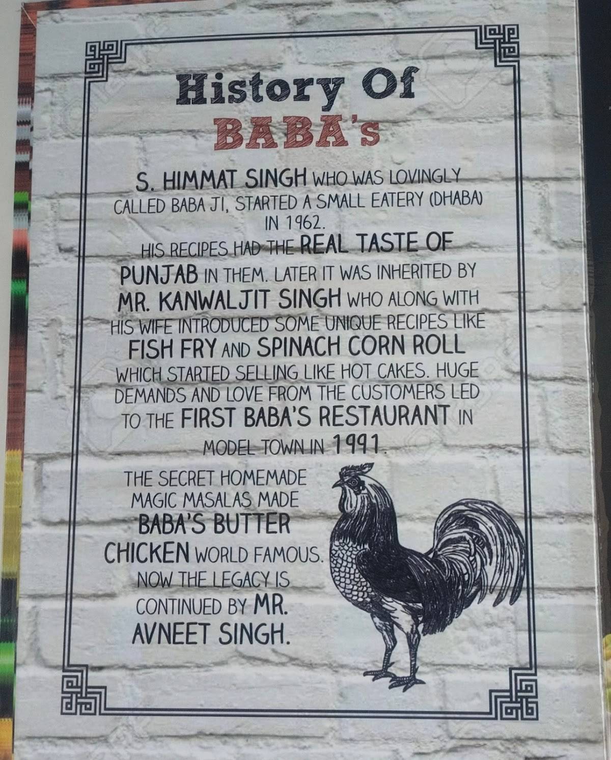 Baba's Veg & Non Veg Restaurant menu