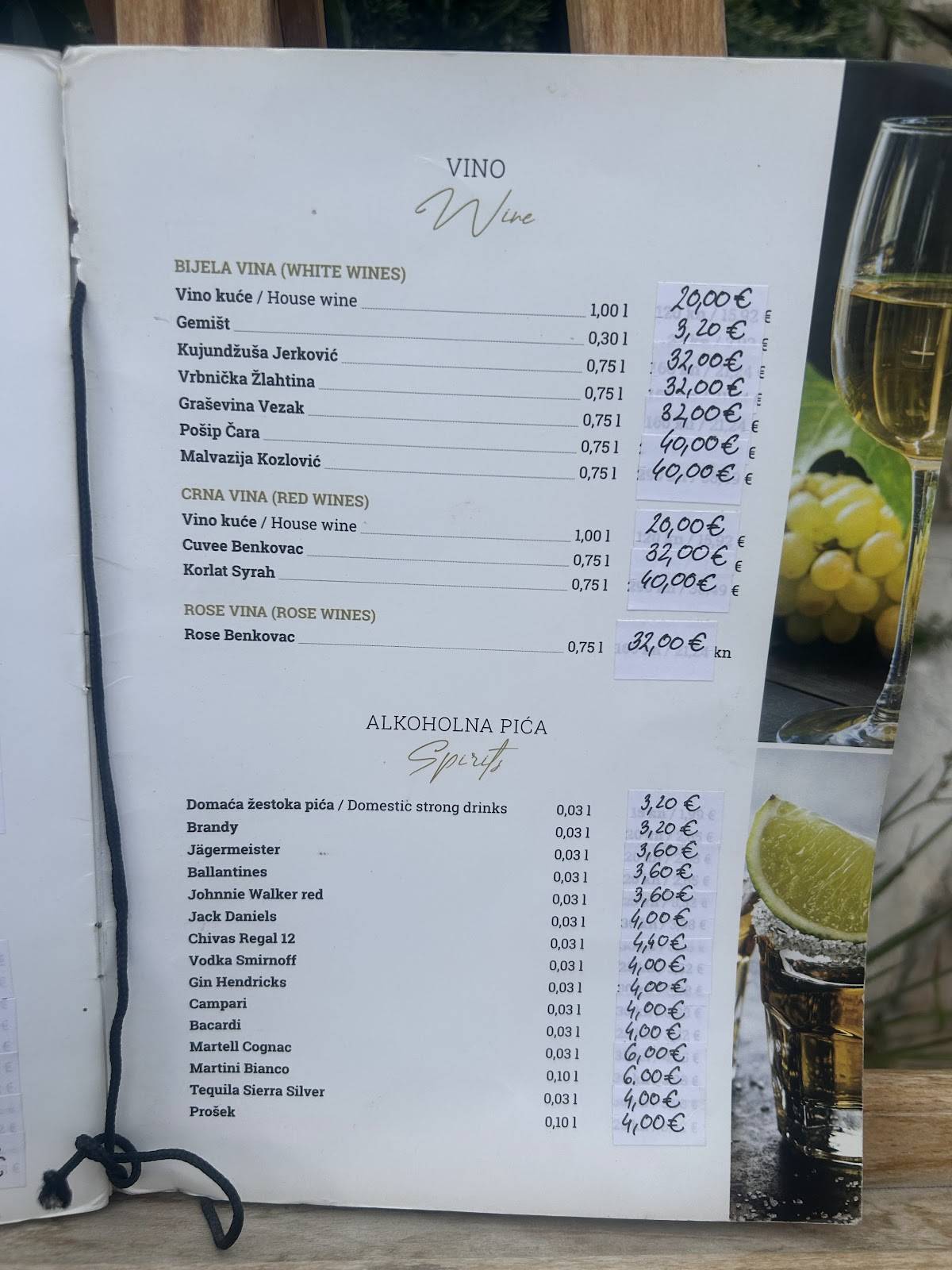 Menu di Restaurant Babilo 