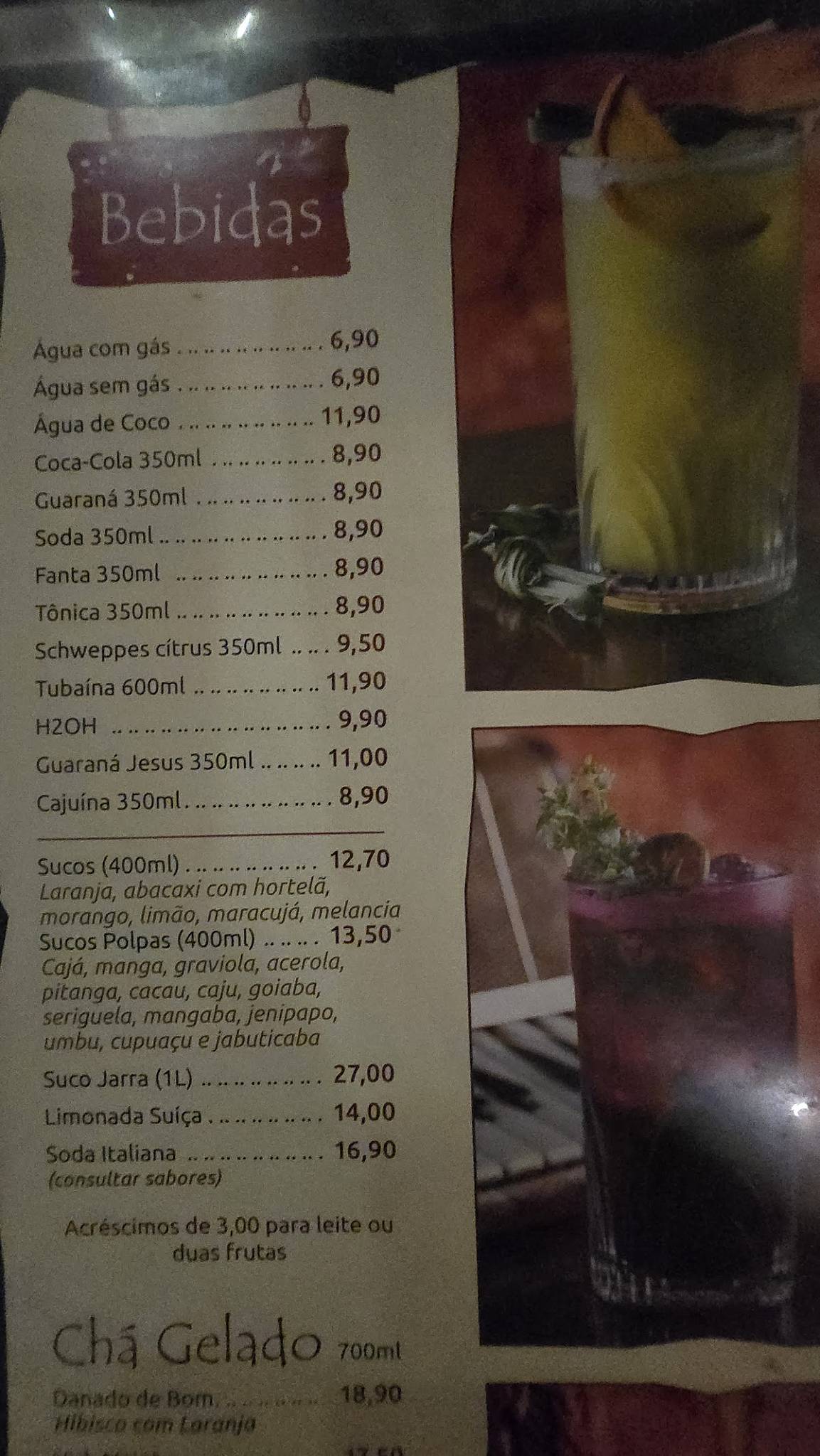 Baião Cozinha Nordestina cardápio