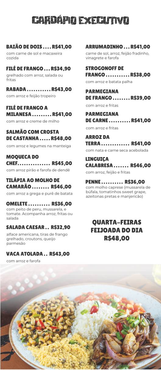 Baião Cozinha Nordestina cardápio