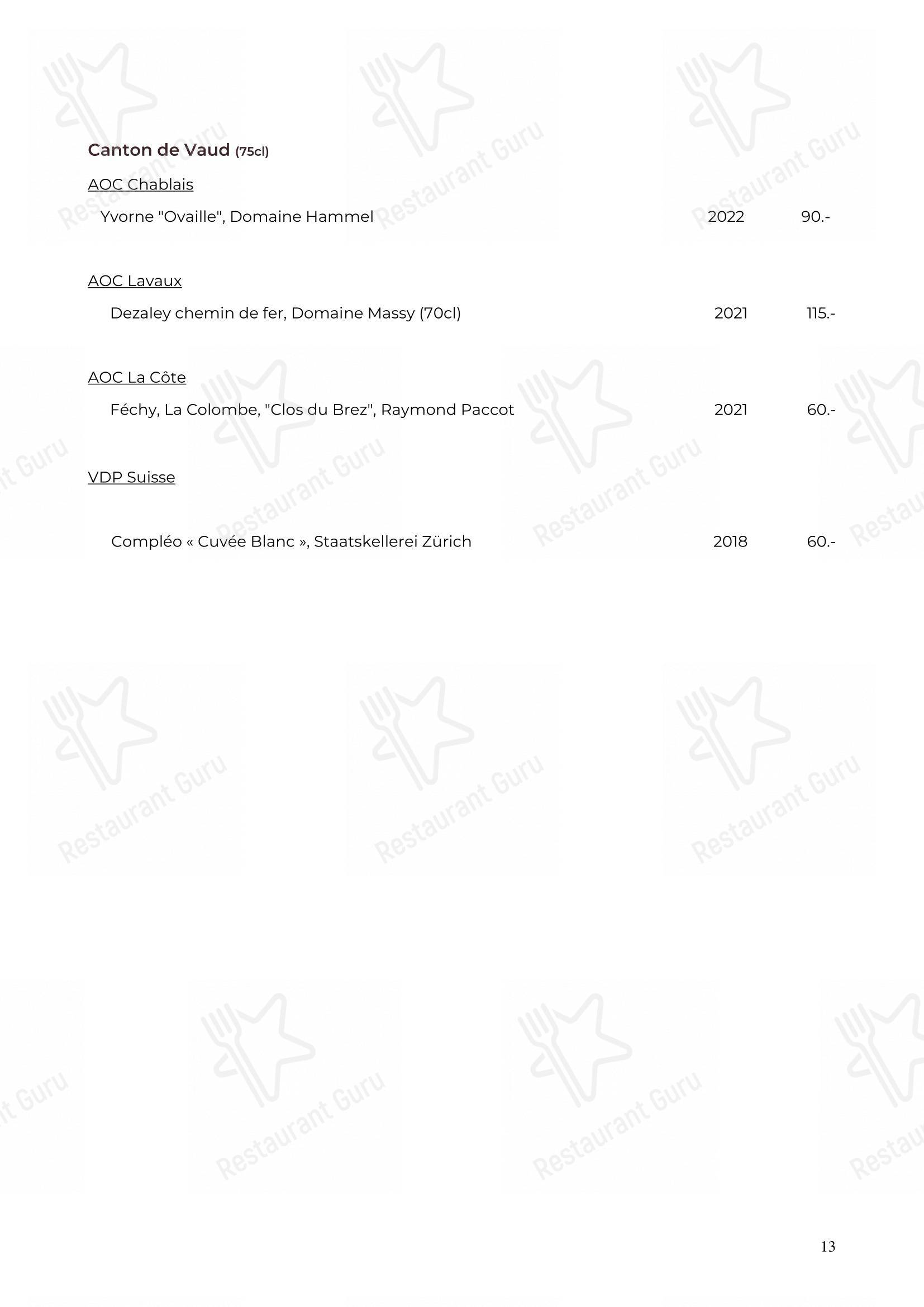 Основное меню per Restaurant Balila in Ginevra