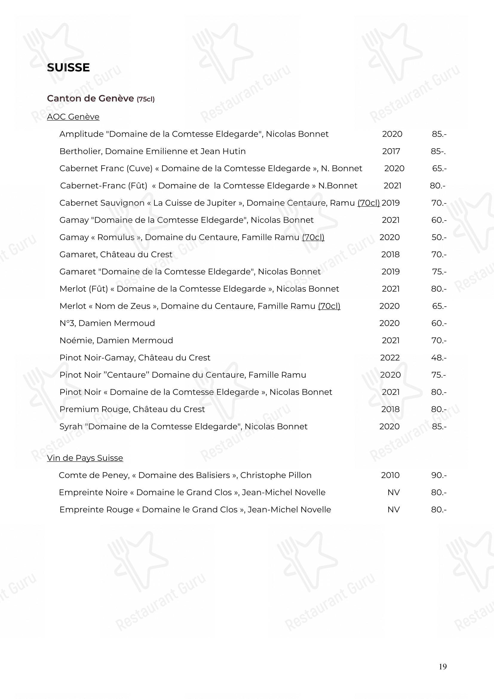 Menu di Restaurant Balila - Основное меню
