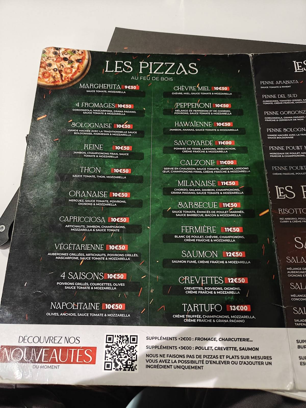 Menu de Bellizzi Pizzeria Roubaix