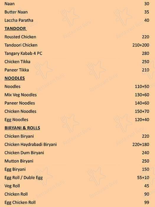 Bhukkad Restaurant menu