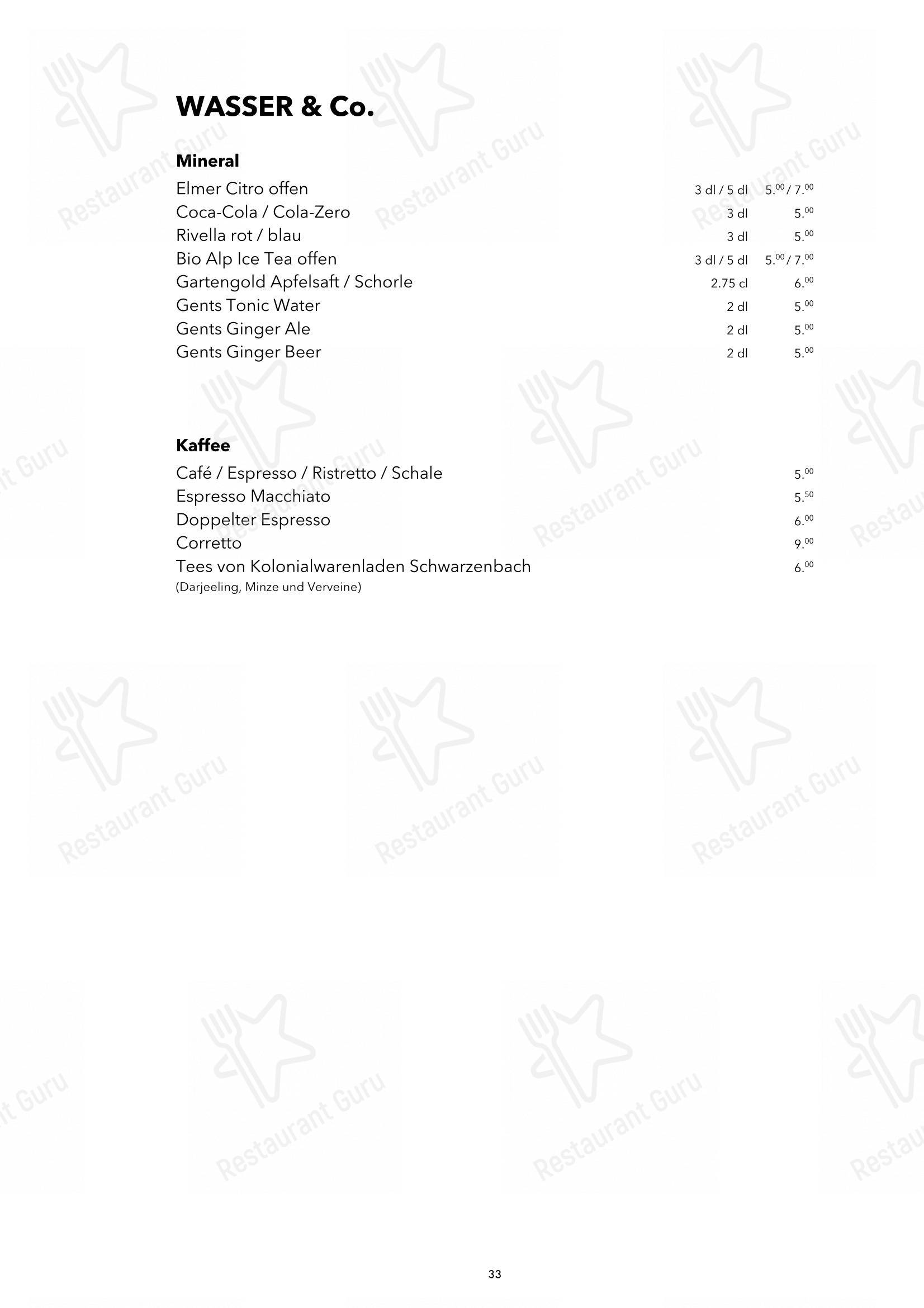 Основное меню per Blaue Ente pub & bar