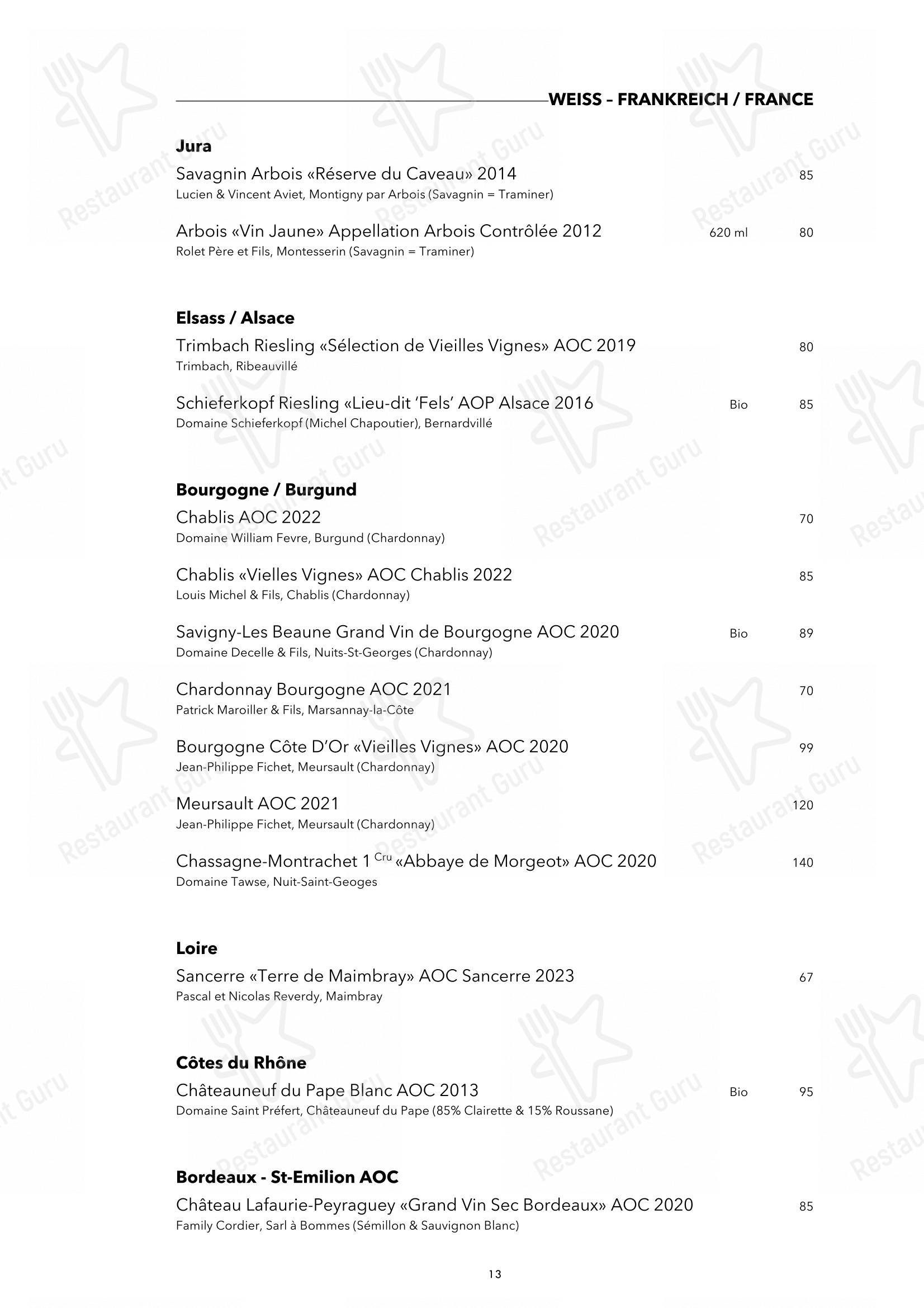 Основное меню per Blaue Ente pub & bar