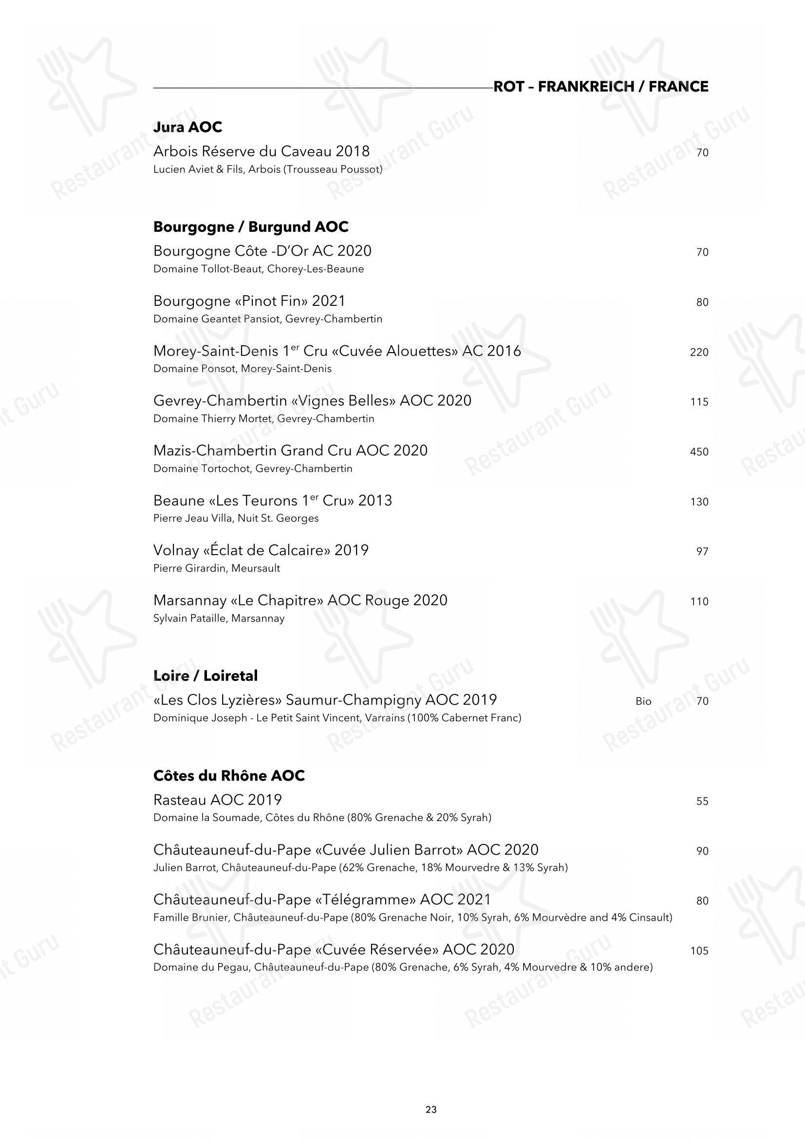 Menu di Blaue Ente - Основное меню