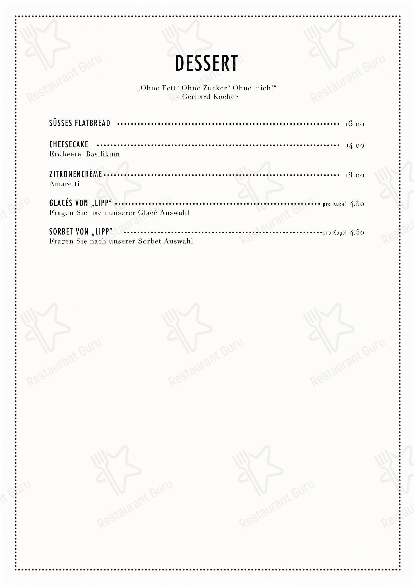 Menu per Blaue Ente pub & bar