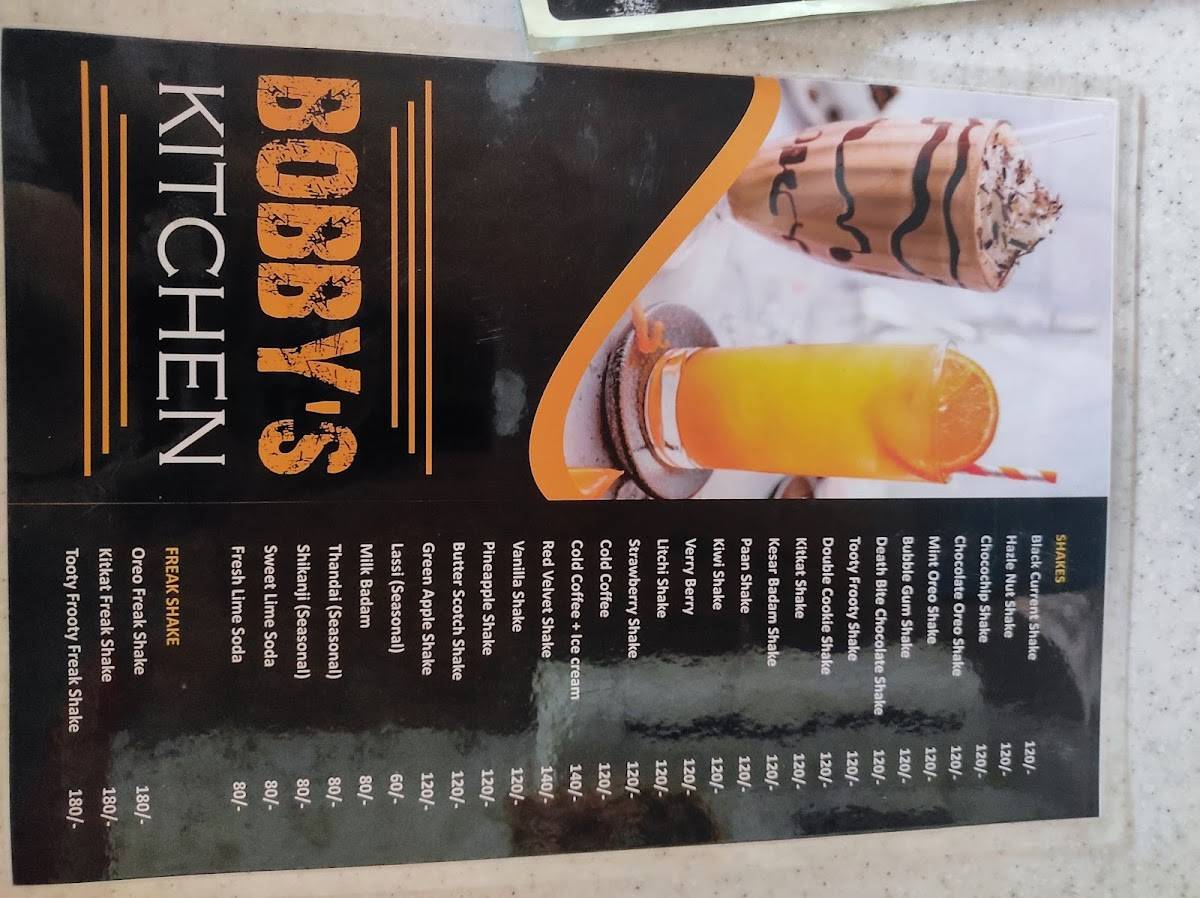Bobby's Kitchen menu