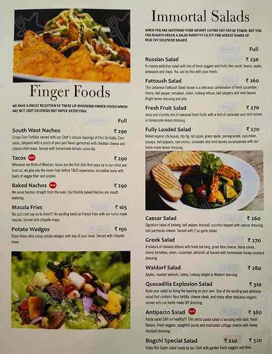 Cafe Bogchi menu