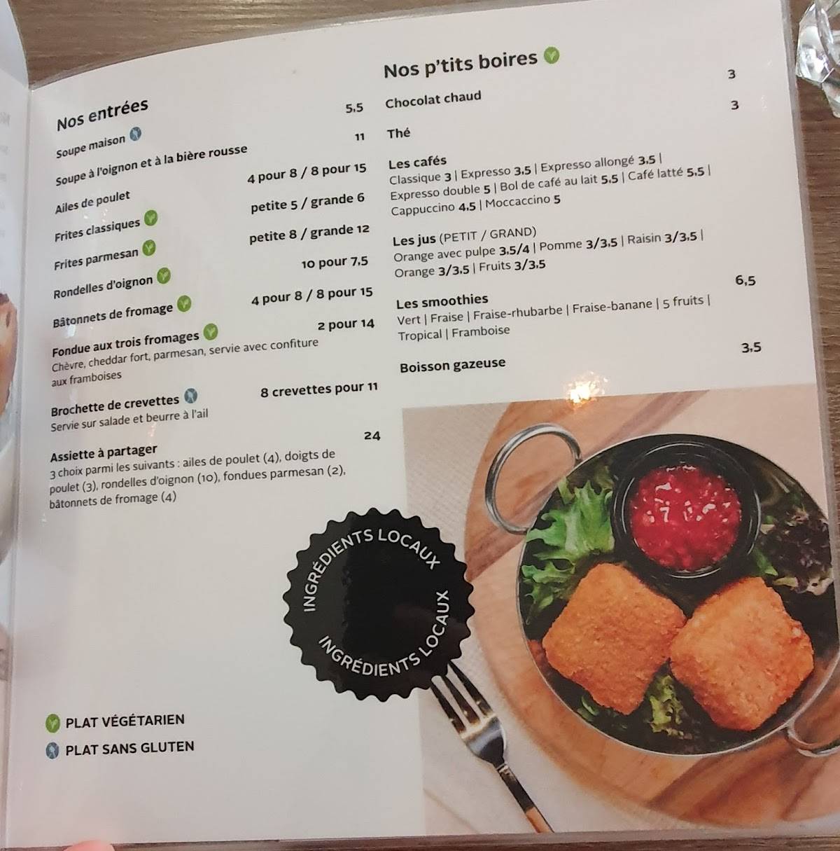 Menu de Restaurant Bon Voyage
