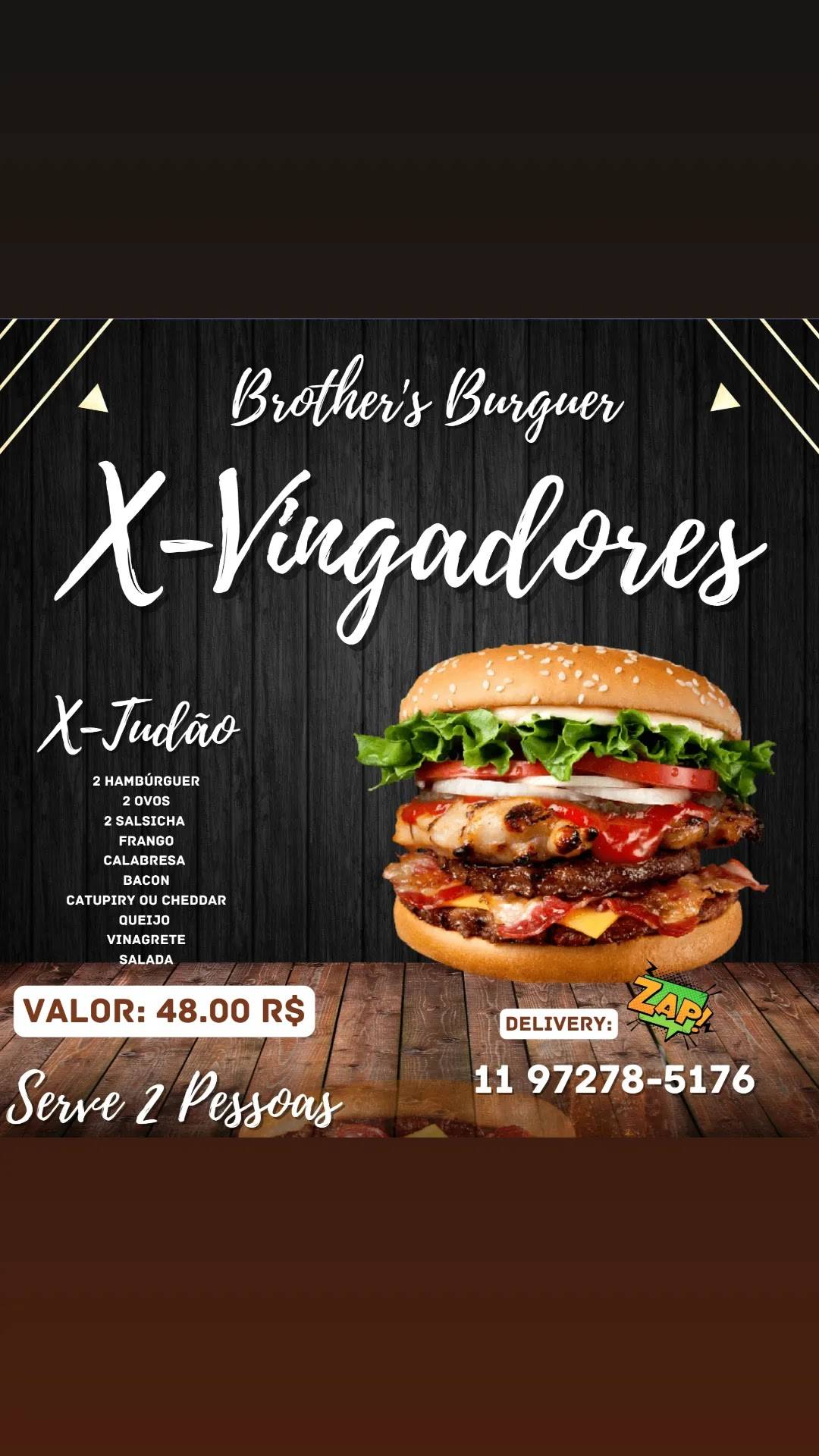 Brother's Burguer cardápio