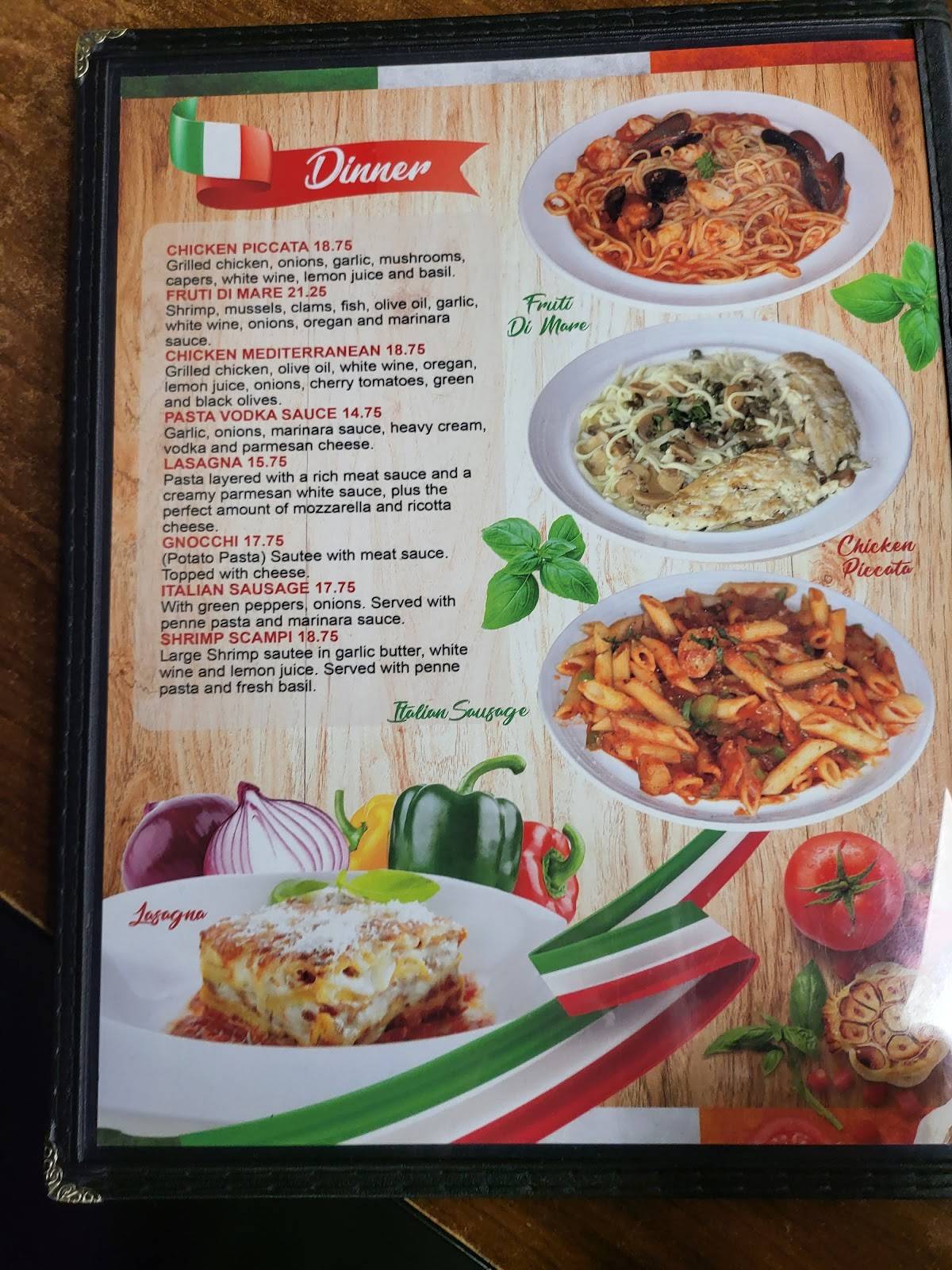 Menu at Brothers Italian Cuisine restaurant, Anderson
