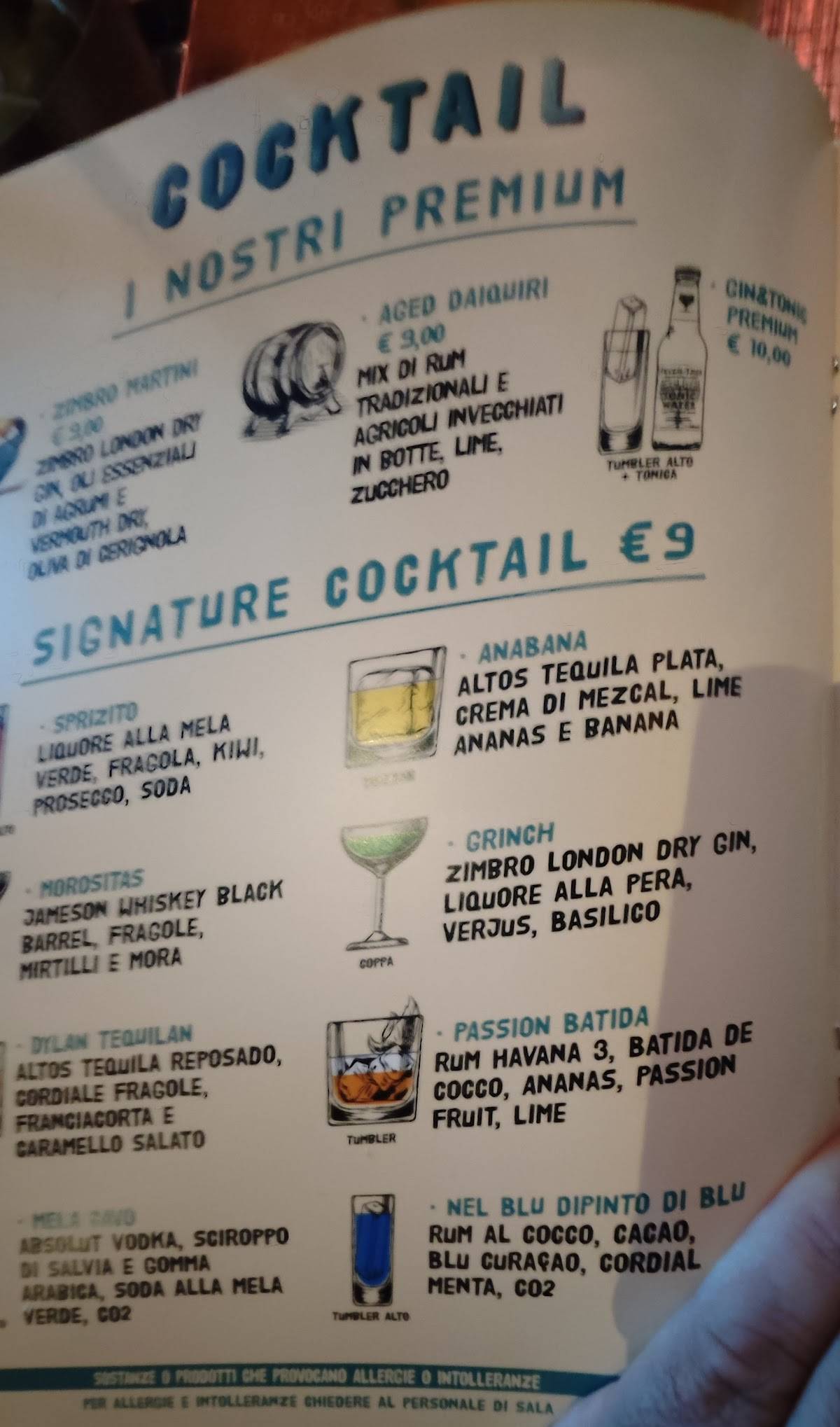 Menu de Busca Vida Ristorante & Cocktail Bar