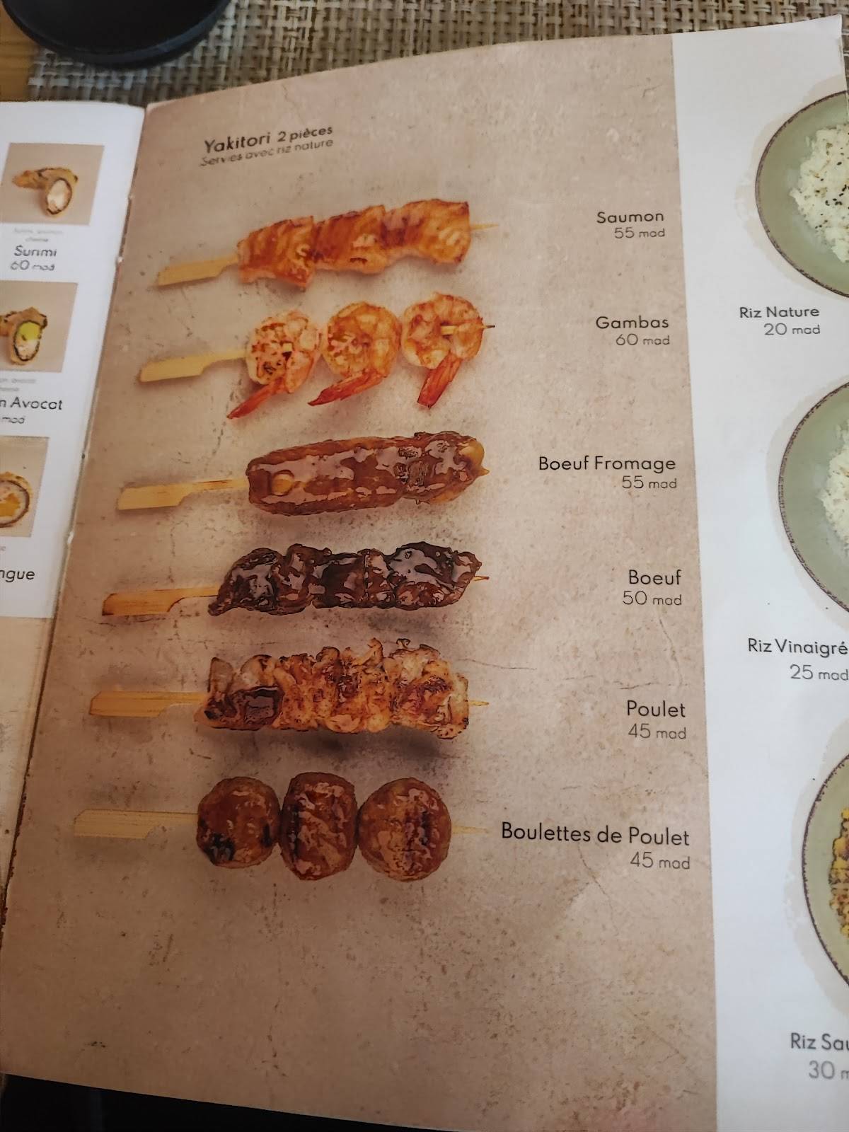Menu de COSY SPOT RESTO