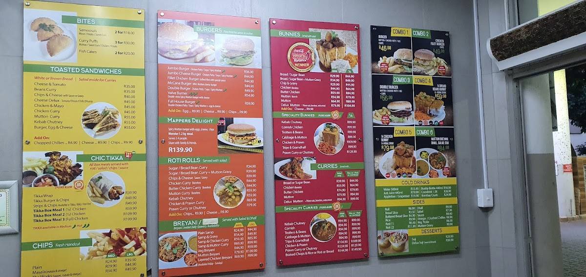 Menu at CaneCutters Umhlanga restaurant, Durban, 70 Horizon Views
