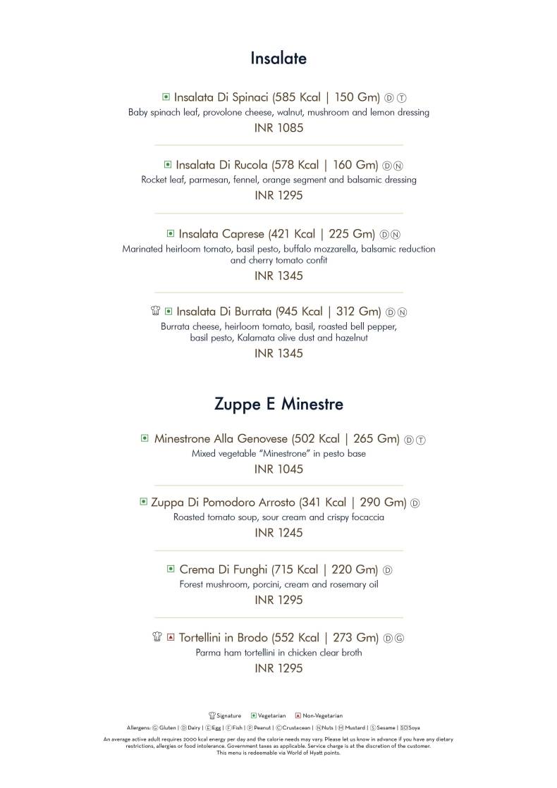 Celini menu