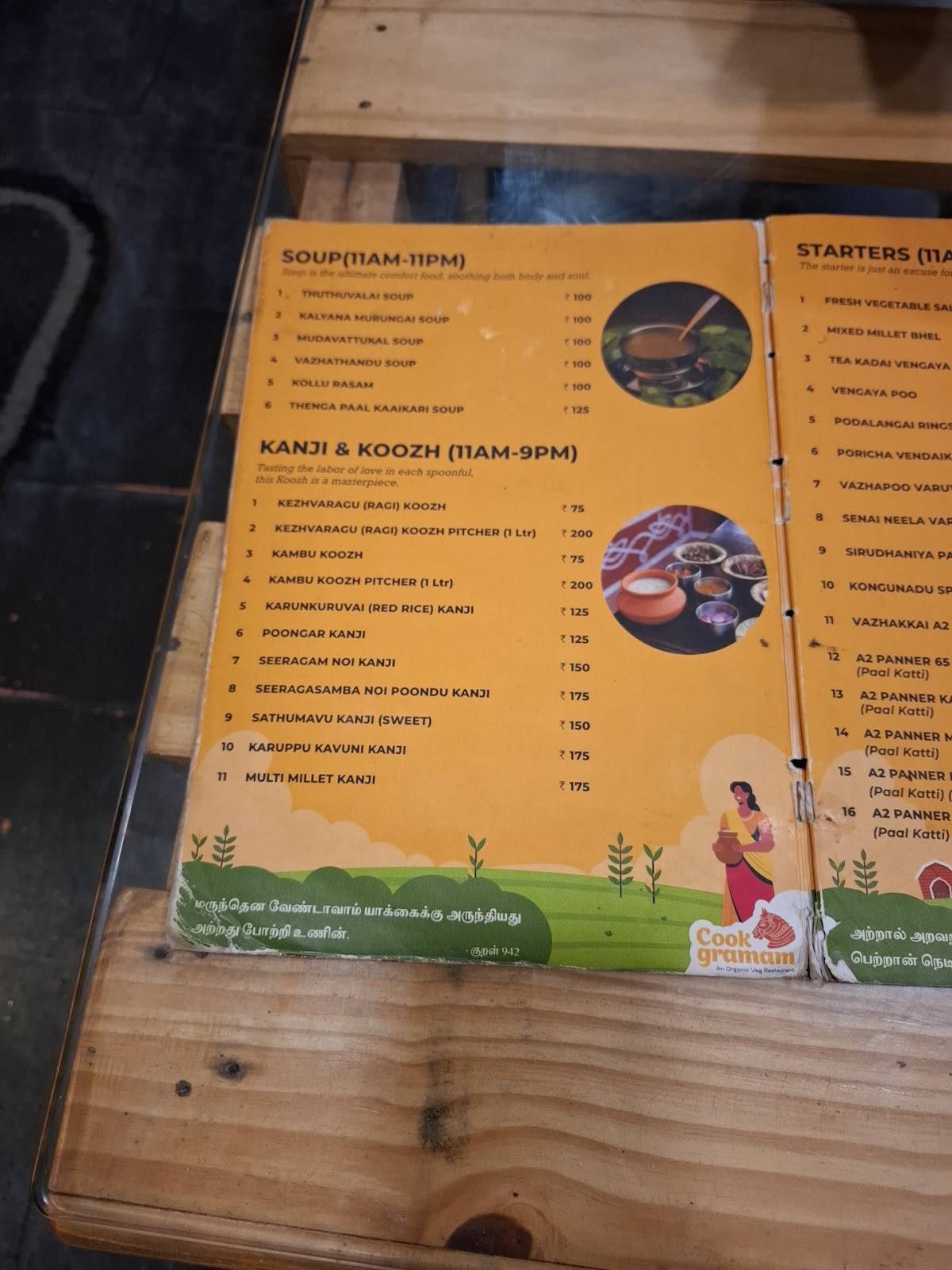 Cookgramam menu