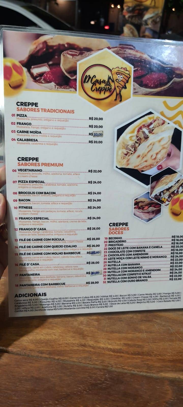 D'CASA CREPPE cardápio