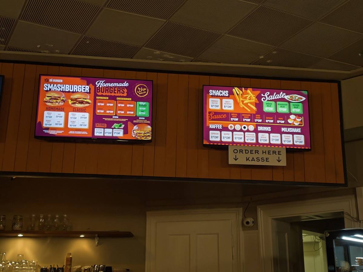 Menu di Dä Burger 