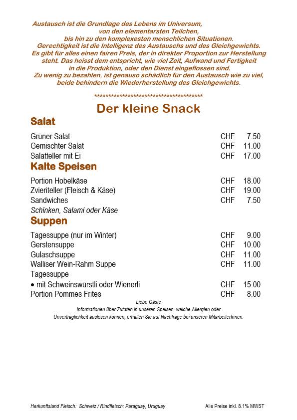 Menu di Restaurant Fang 