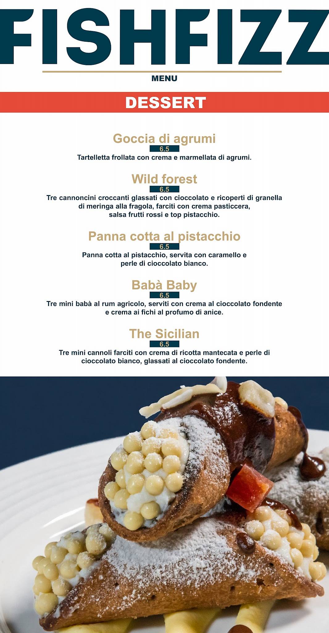 Menu de Fishfizz