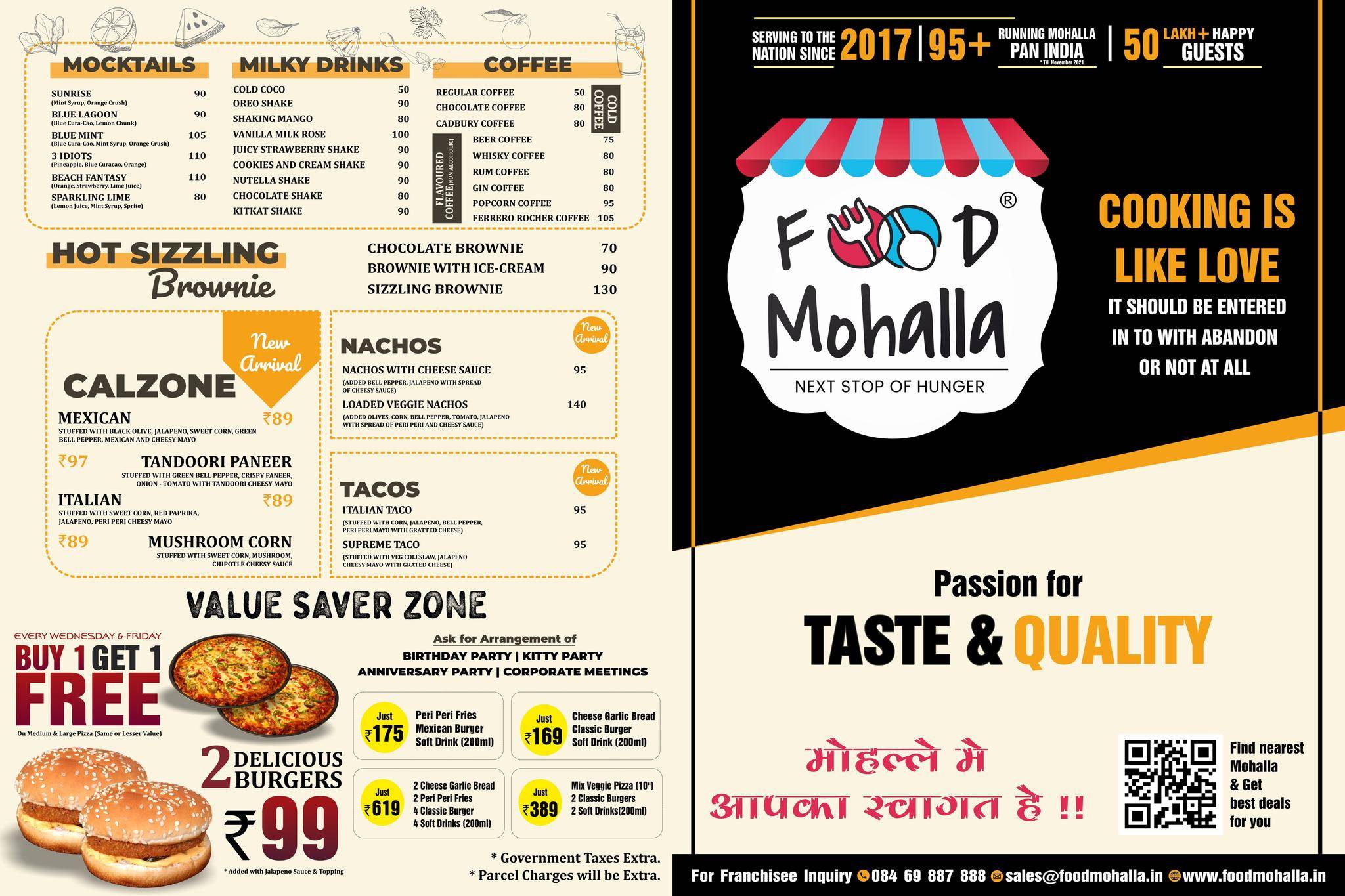 Food Mohalla menu