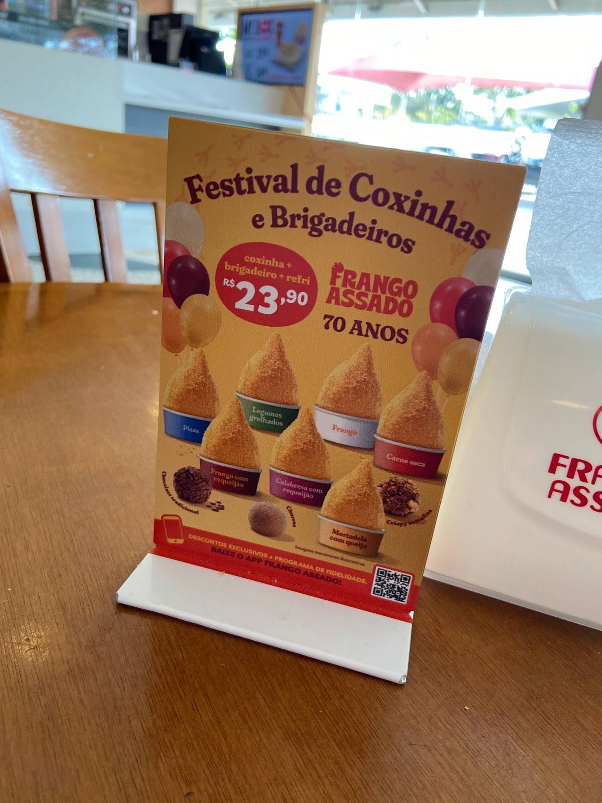 Frango Assado cardápio