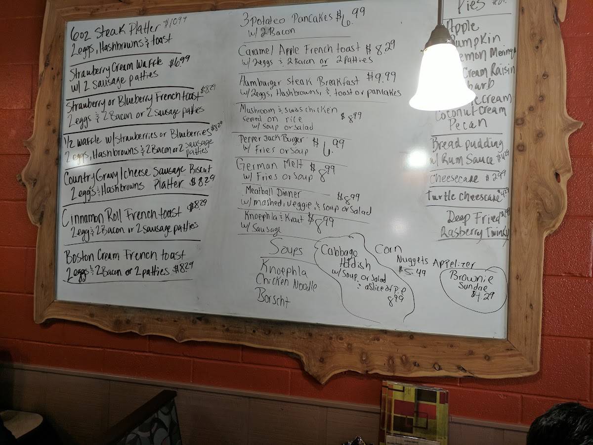 Menu at Frieds Family Restaurant, Mandan