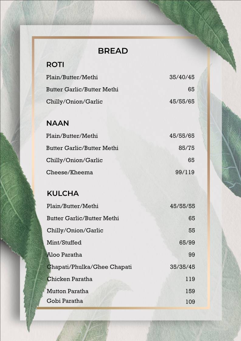 H cube cafe and Restaurant menu