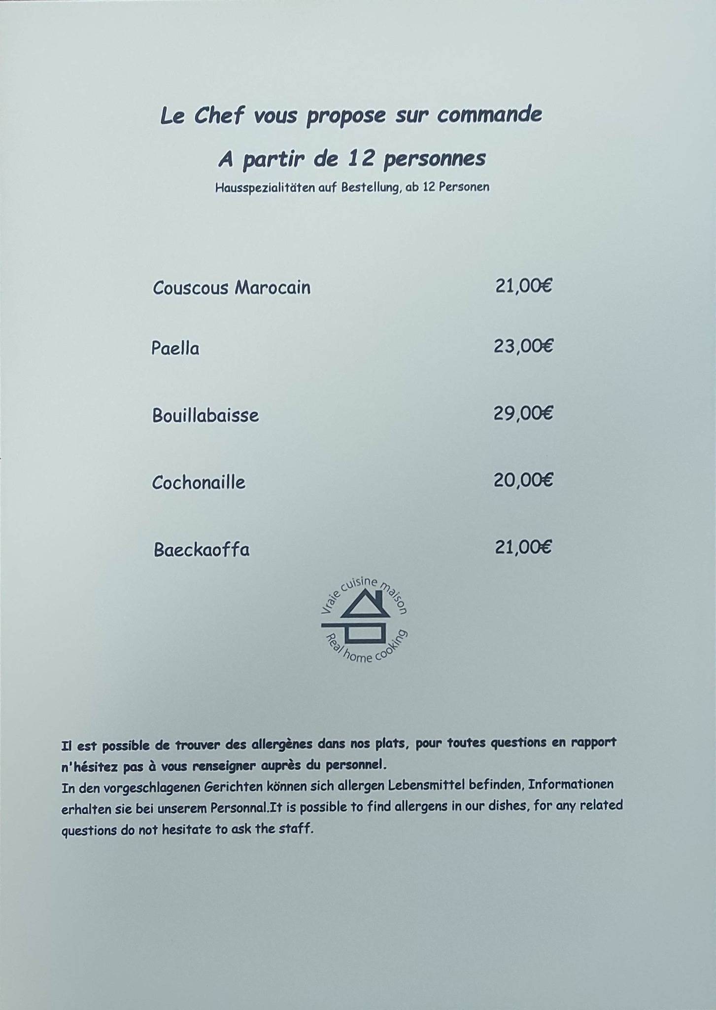 Menu de Hammerer