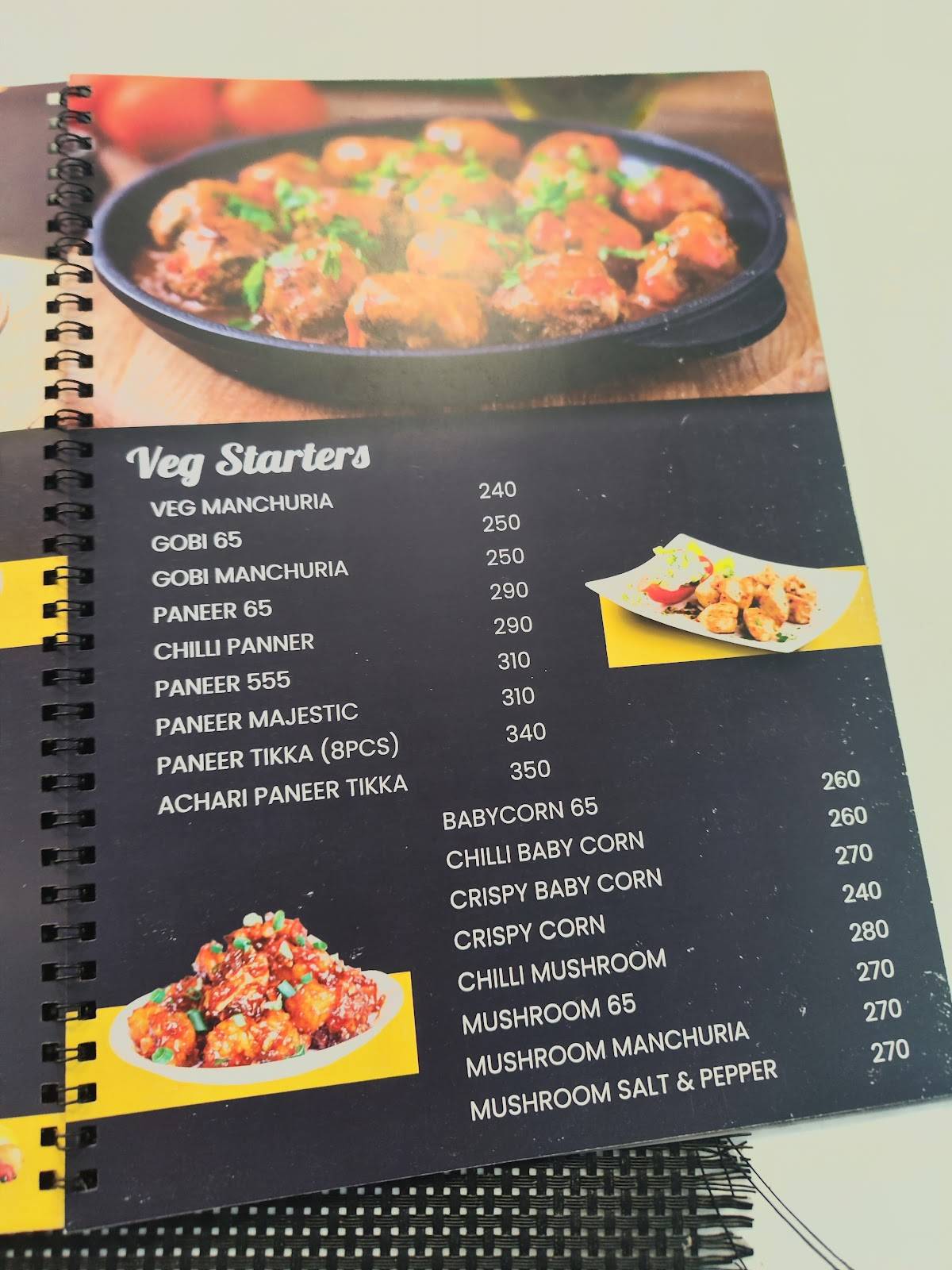 Hotel Grand Alphaa menu