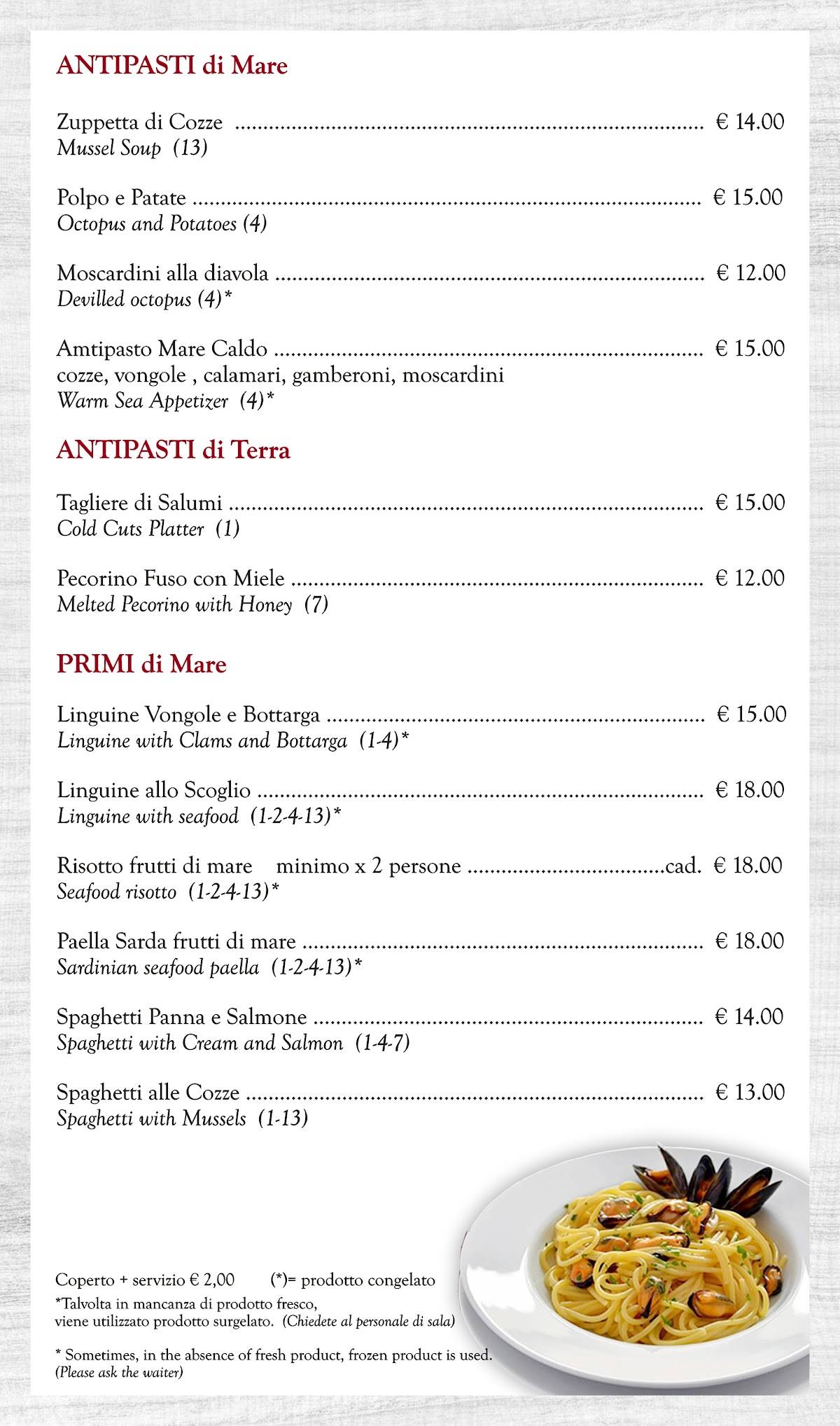 Menu di In Grano Pizzeria 