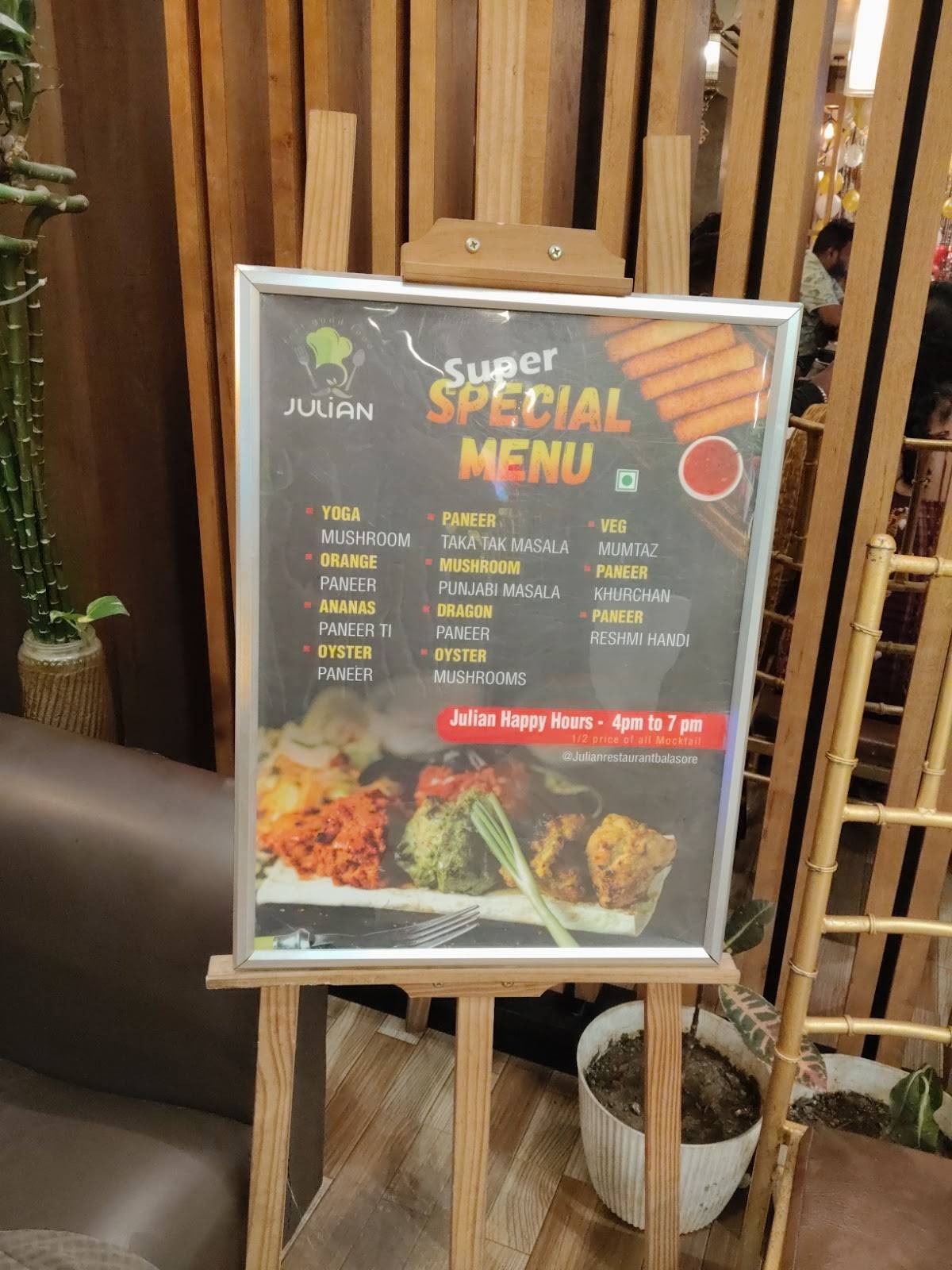 Julian Restaurant menu