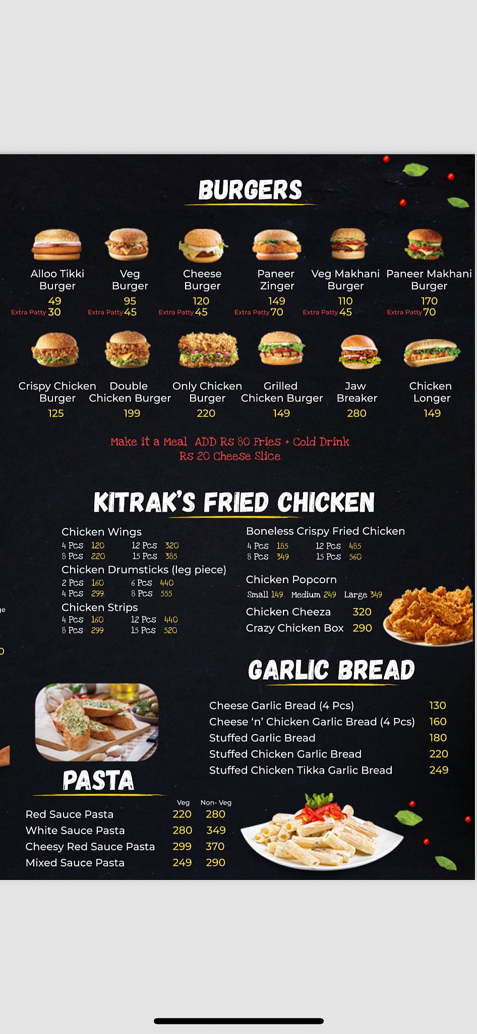 KITRAK CUISINE menu