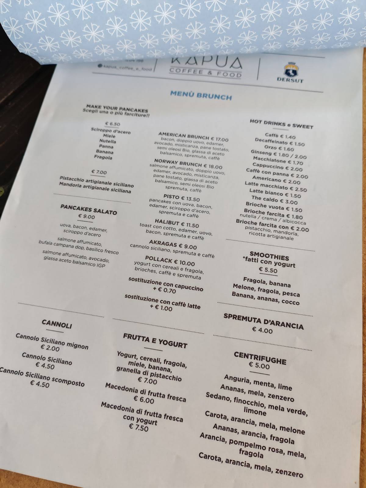 Menu di Kapua 