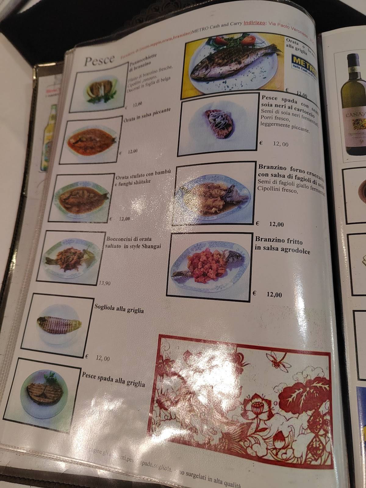 Menu di King Hua dal 1981 