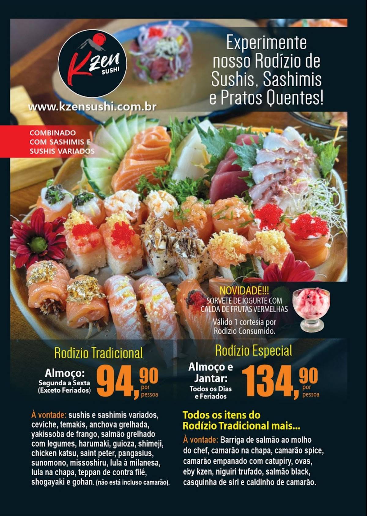 Kzen Sushi cardápio