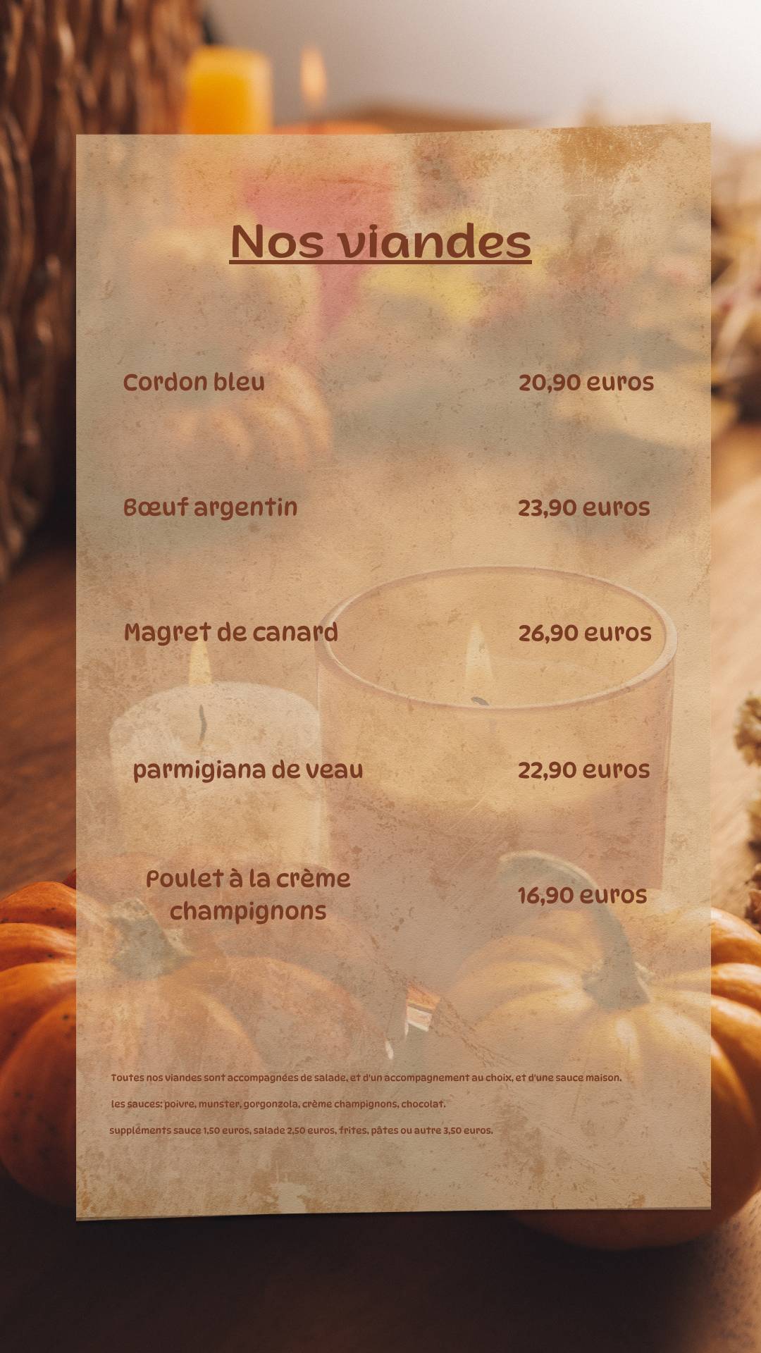 Menu de LE MA’DJO