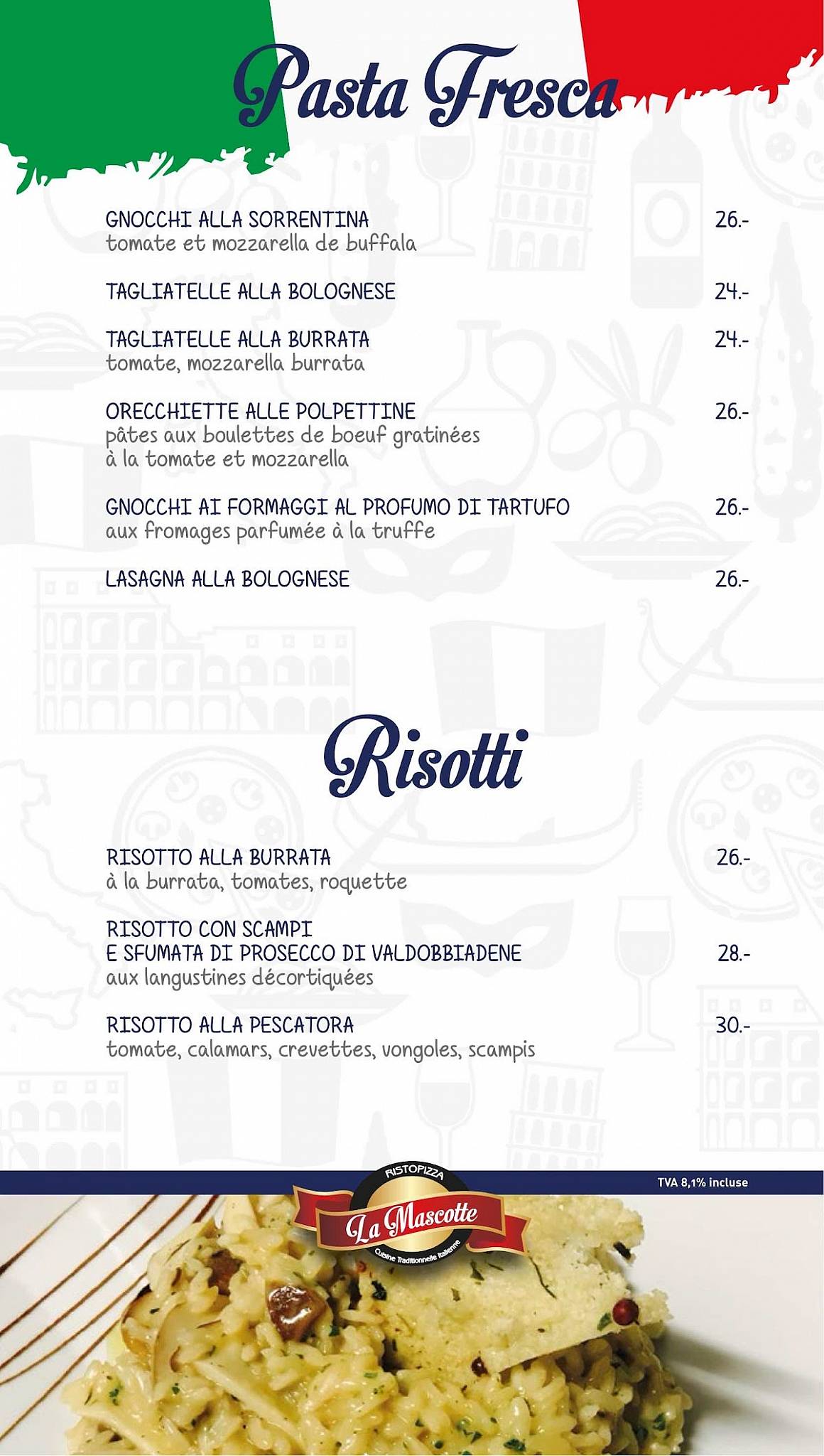 Menu di La Mascotte RistoPizza 