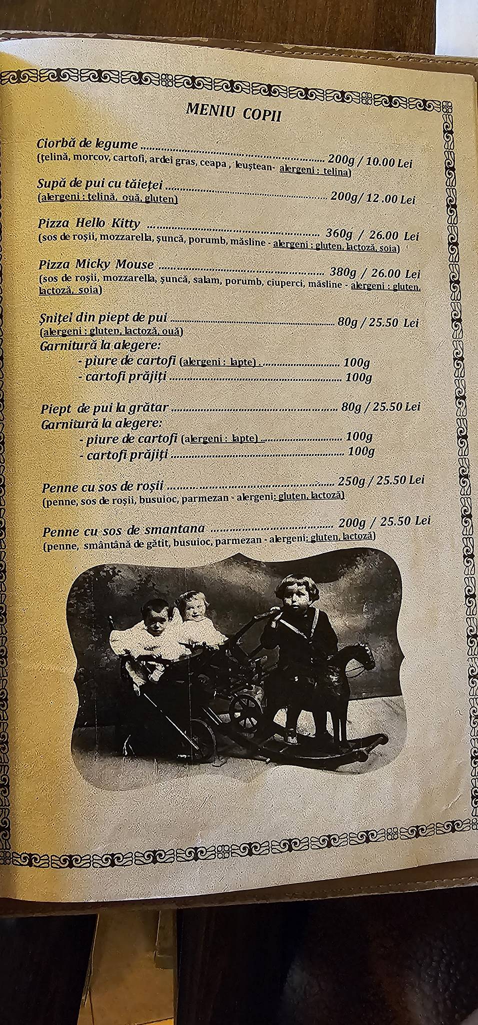 Menu de "La Promenadă" Restaurant
