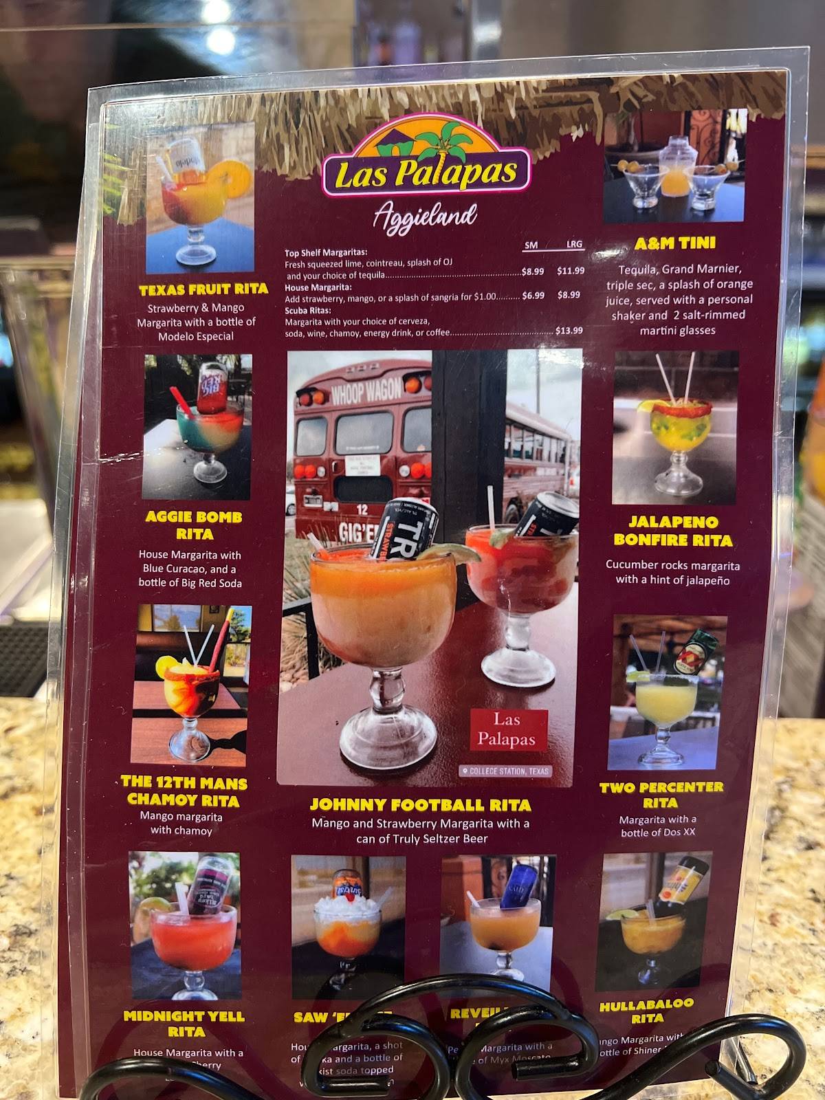 Carta del restaurante Las Palapas - College Station, College Station