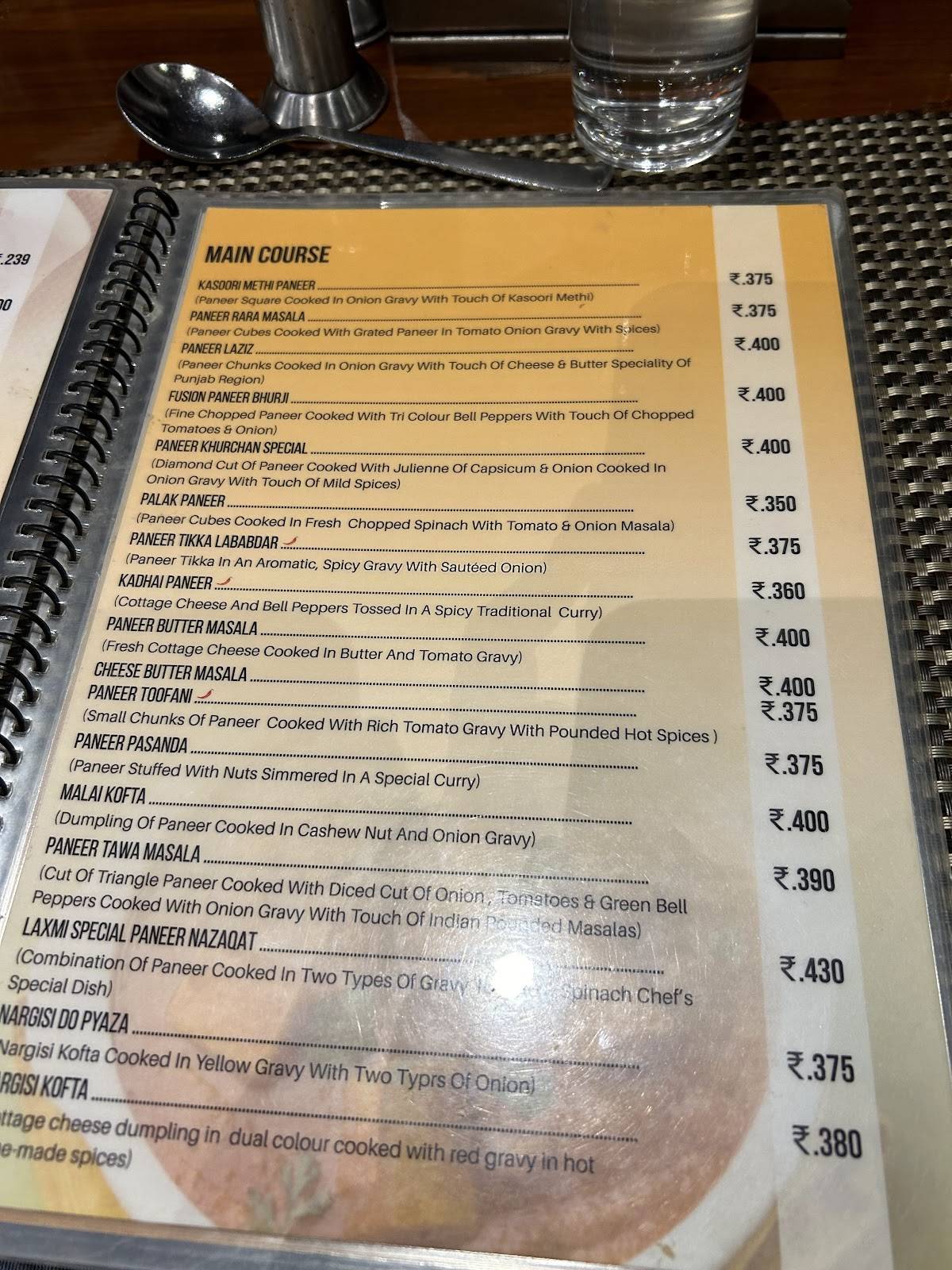 Laxmi Film City Restaurant menu