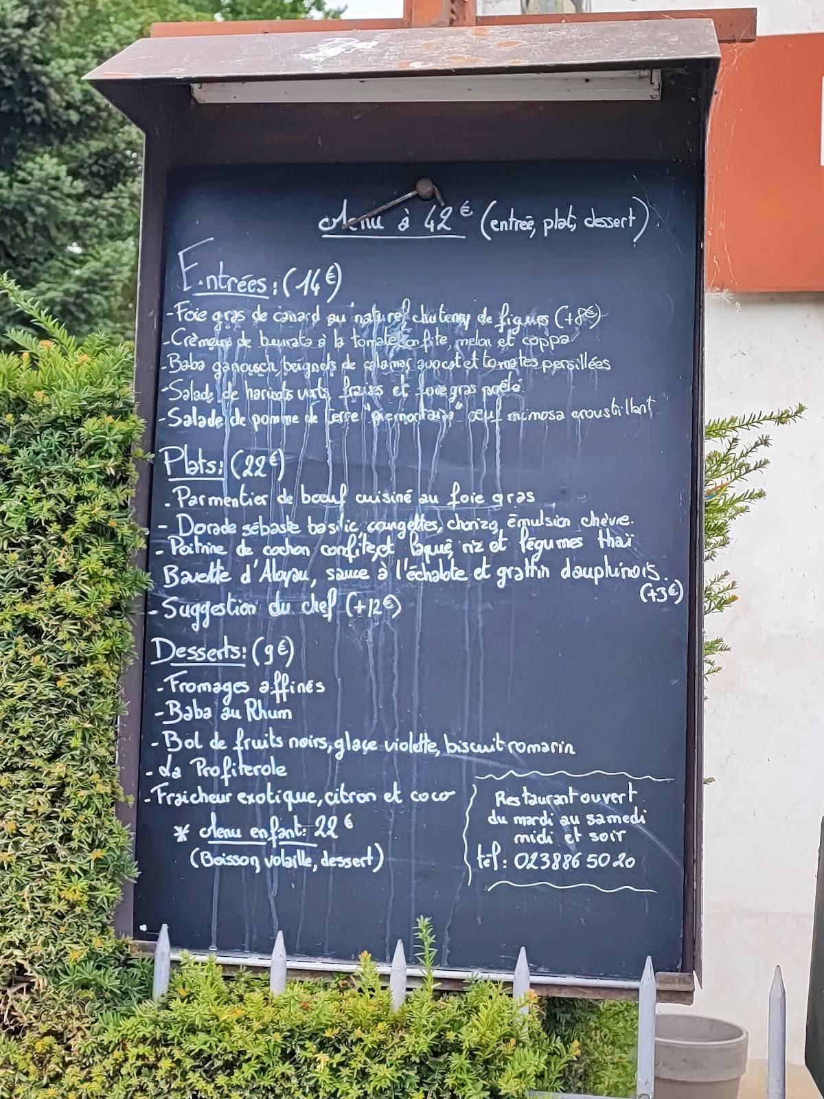 Menu de Les Toqués