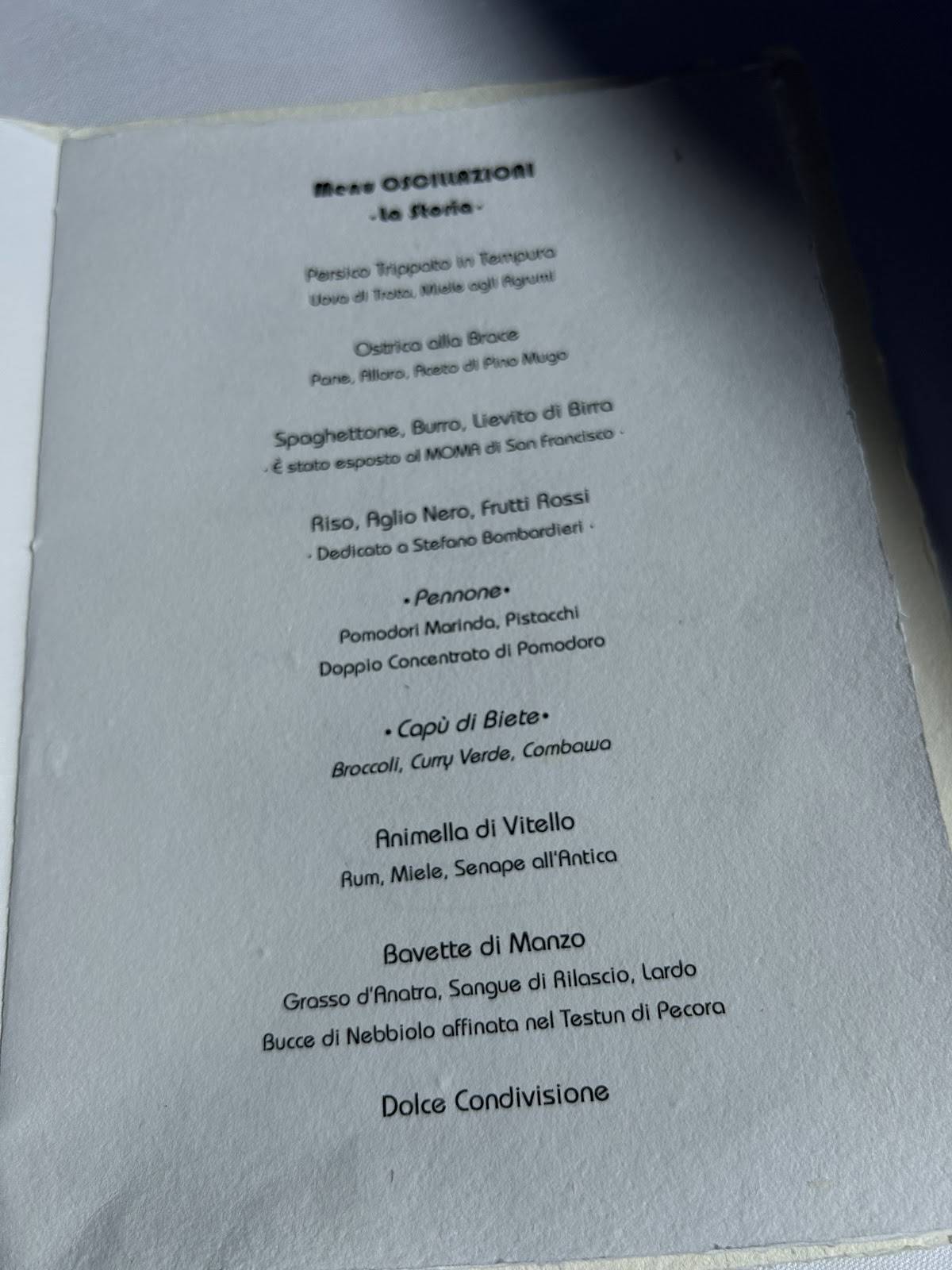 Menu di Lido 84 